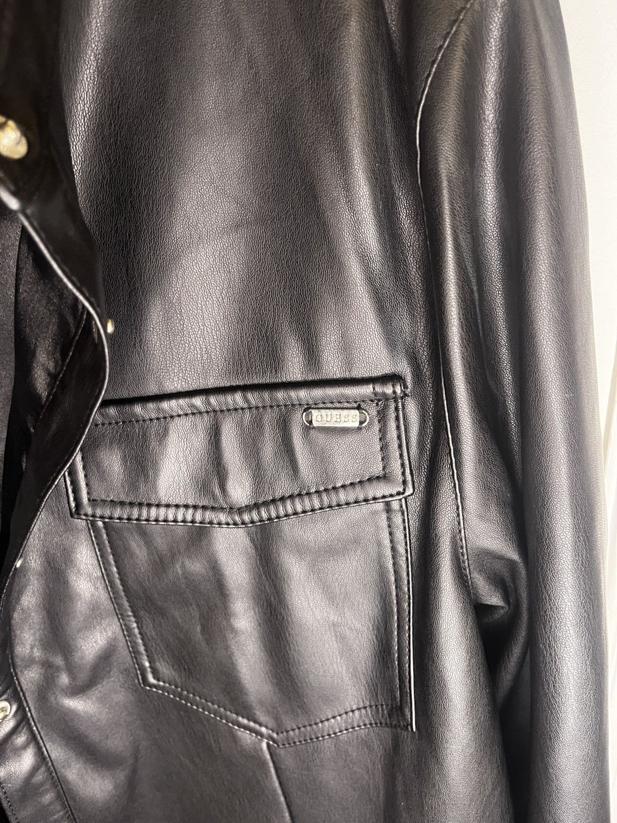Guess Black Guess leather jacket size xl Size XL / US 12-14 / IT 48-50 - 3 Thumbnail
