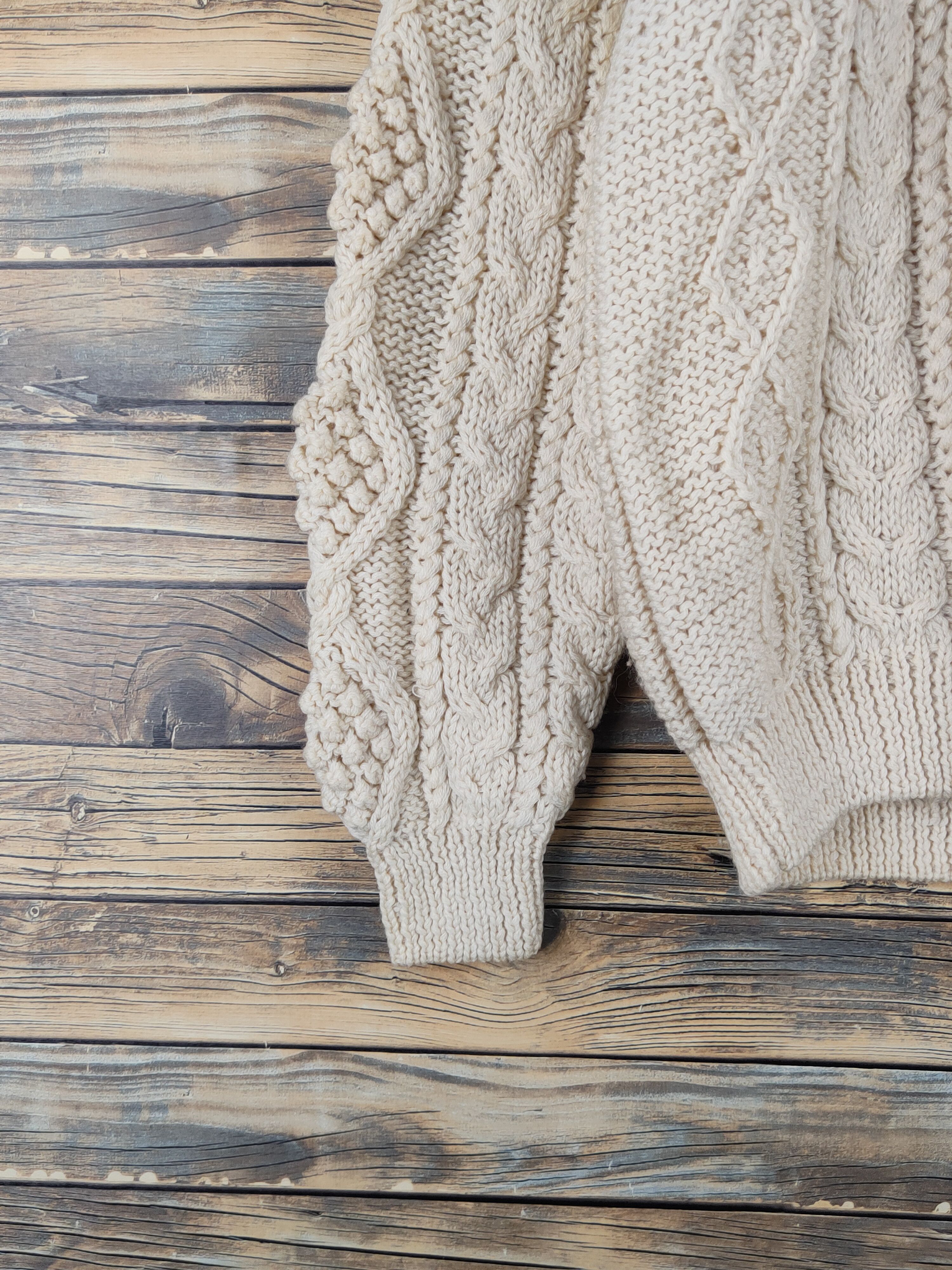 Vintage Gem Bony wool cable Knitwear Sweaters sweatshirt #W1558 Size US L / EU 52-54 / 3 - 4 Thumbnail