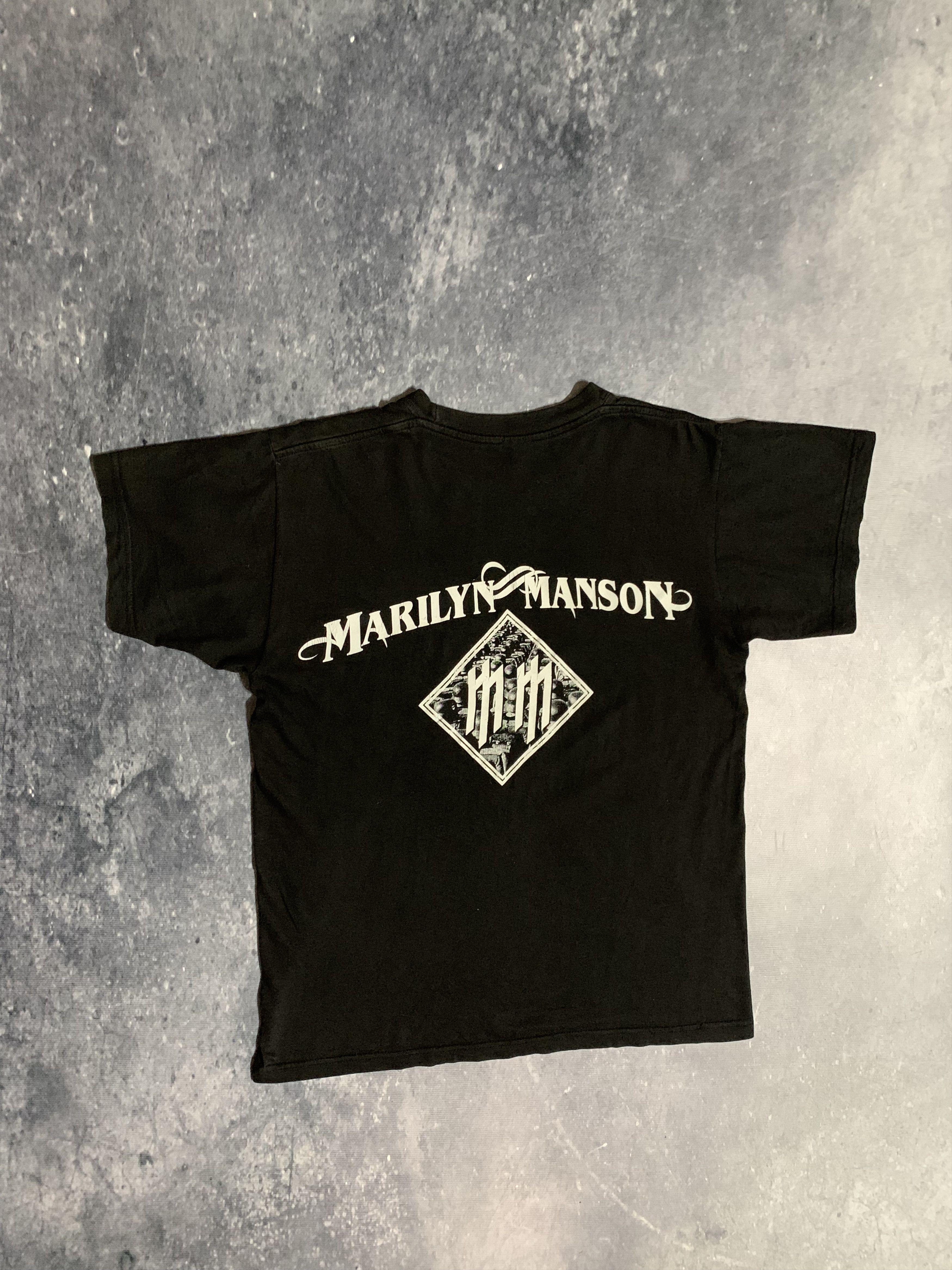 Band Tees × Vintage Vintage Marilyn Manson T Shirt Tee Unsafe Tour Crazy 90s Size US S / EU 44-46 / 1 - 13 Thumbnail