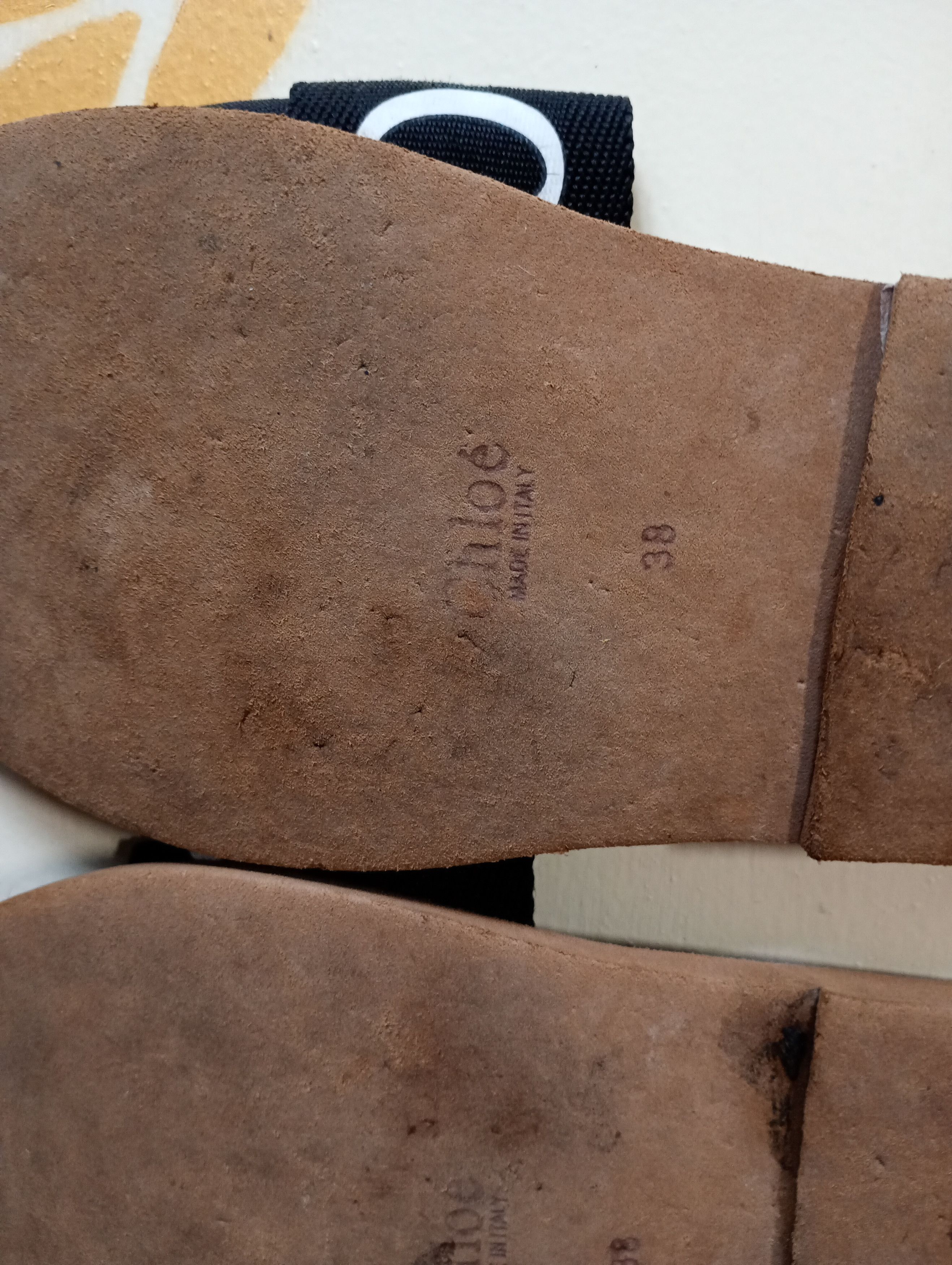 Chloe × Designer CHLOE Woody Flat Logo Canvas Black Slide Sandals 38 Size US 7.5 / IT 37.5 - 10 Thumbnail
