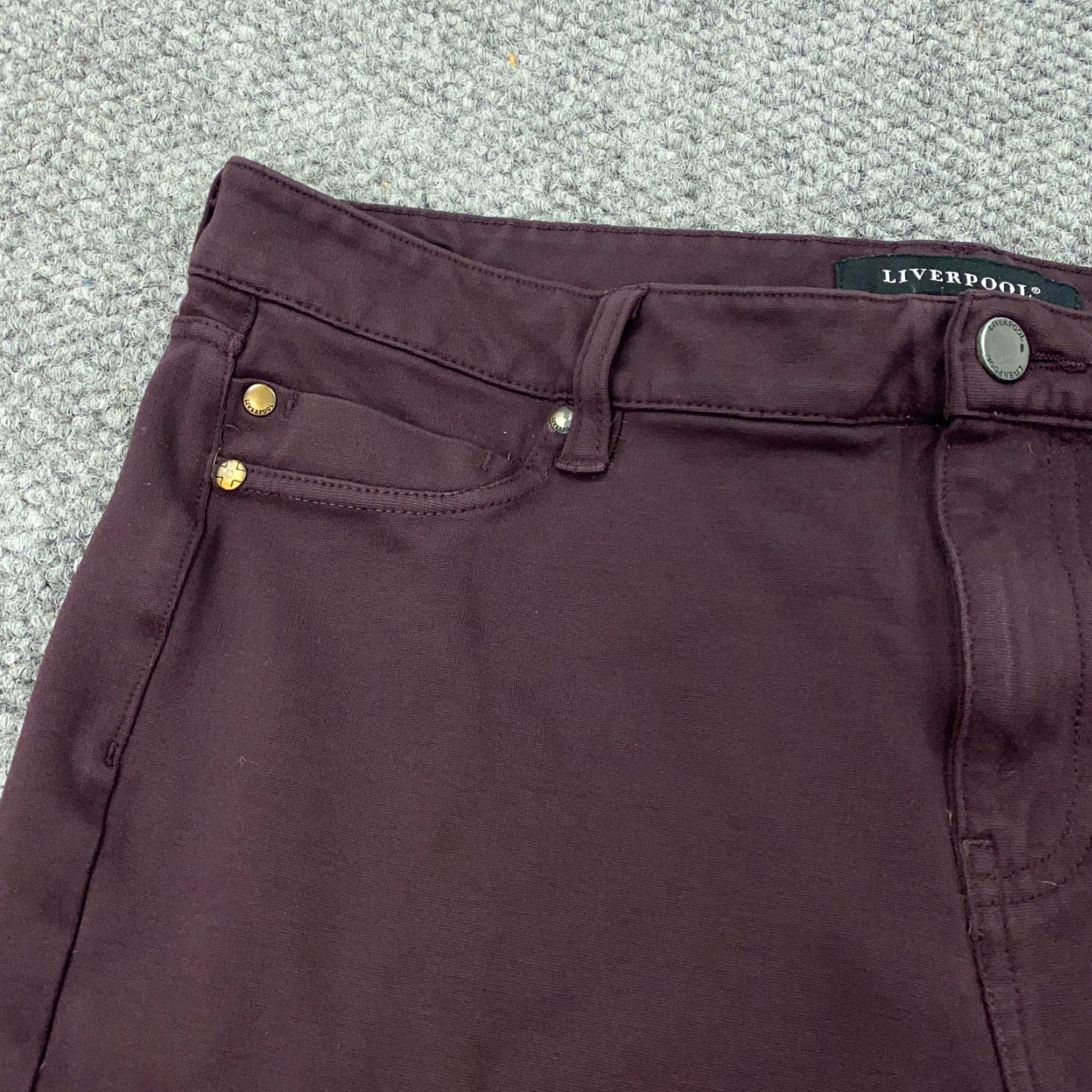 Vintage Liverpool Pants Womens Size 12 Purple Mid-Rise Business Casual Office Pants Size 34" / US 12 / IT 48 - 4 Thumbnail