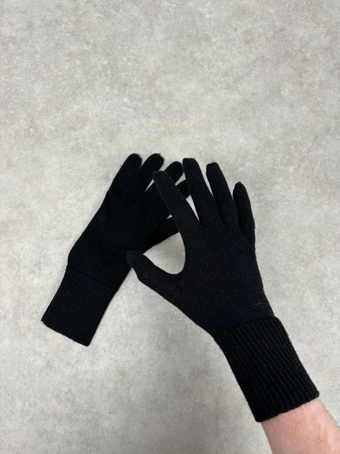 Dior AW2008 Dior Black Premium Wool Gloves Size ONE SIZE - 1 Thumbnail