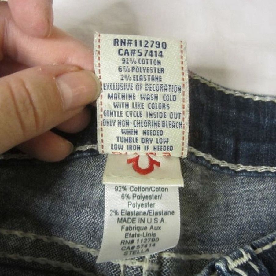 True Religion True Religion Blue Straight Leg Jeans 27 Stretch Denim Size 27" / US 4 / IT 40 - 7 Thumbnail