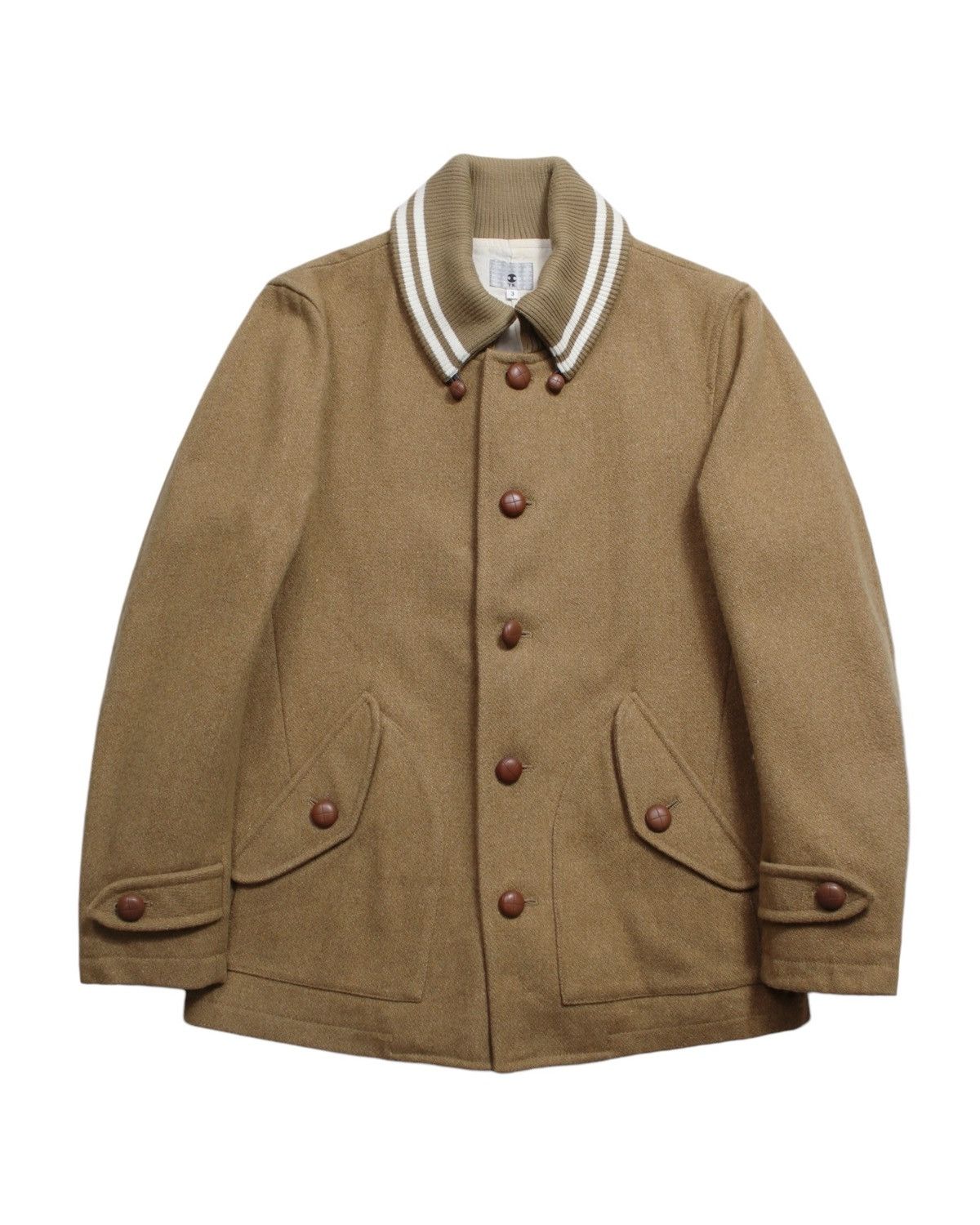 2000S TAKEO KIKUCHI SUPER HEAVY WOOL/LINEN BLOUSON COAT