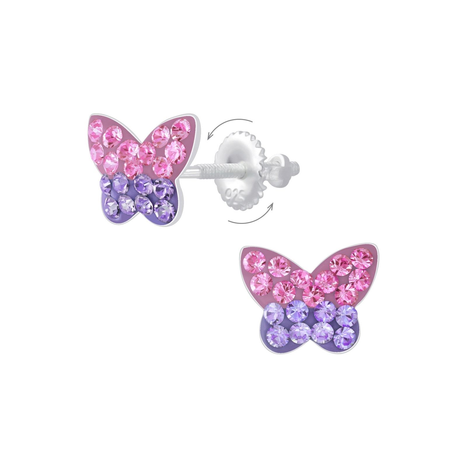 & Other Stories Silver Butterfly Screw Back Earrings Size ONE SIZE - 1 Preview