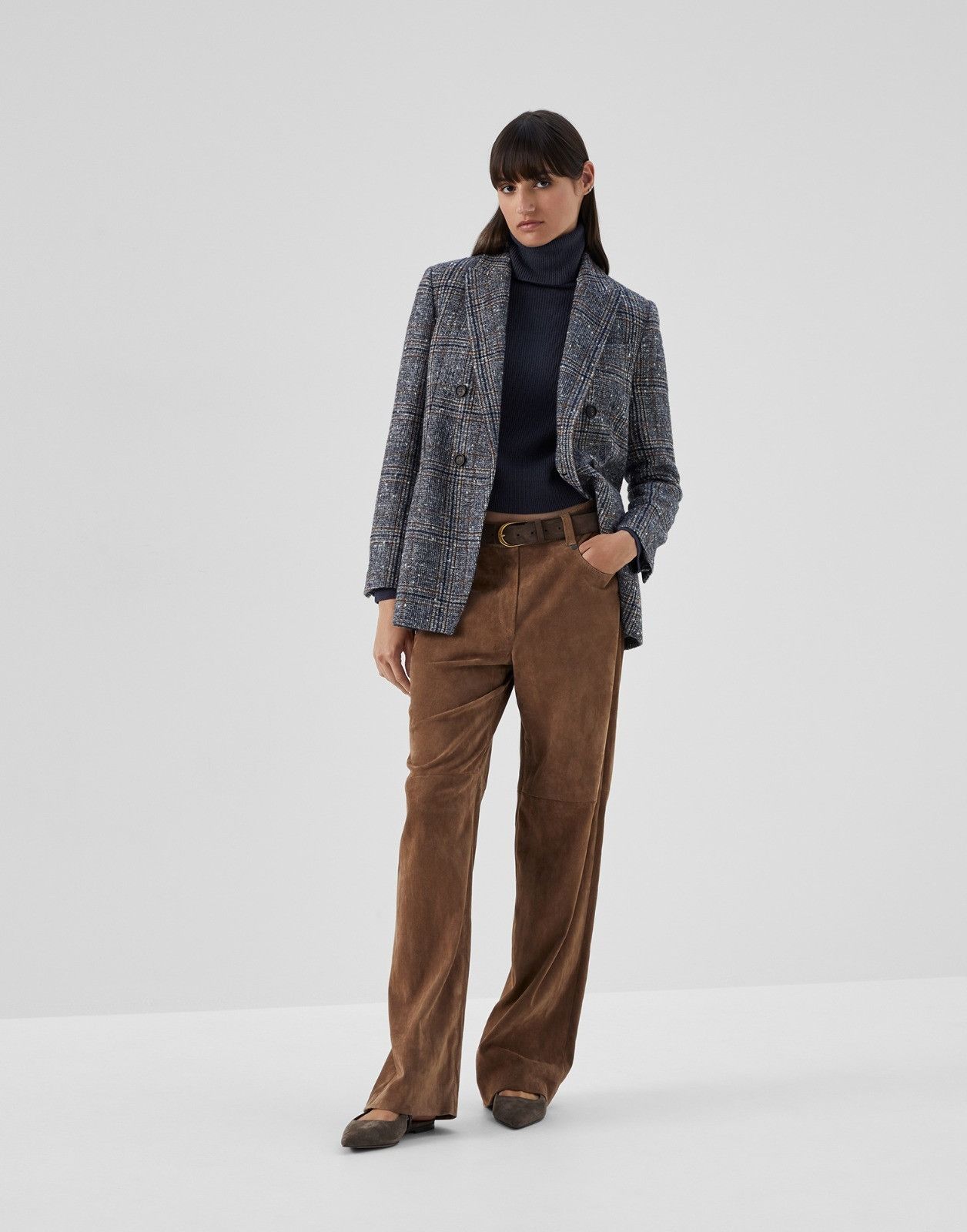 Brunello Cucinelli o1la1rc1a0225 Turtleneck Sweater in Blue Size M / US 6-8 / IT 42-44 - 4 Thumbnail