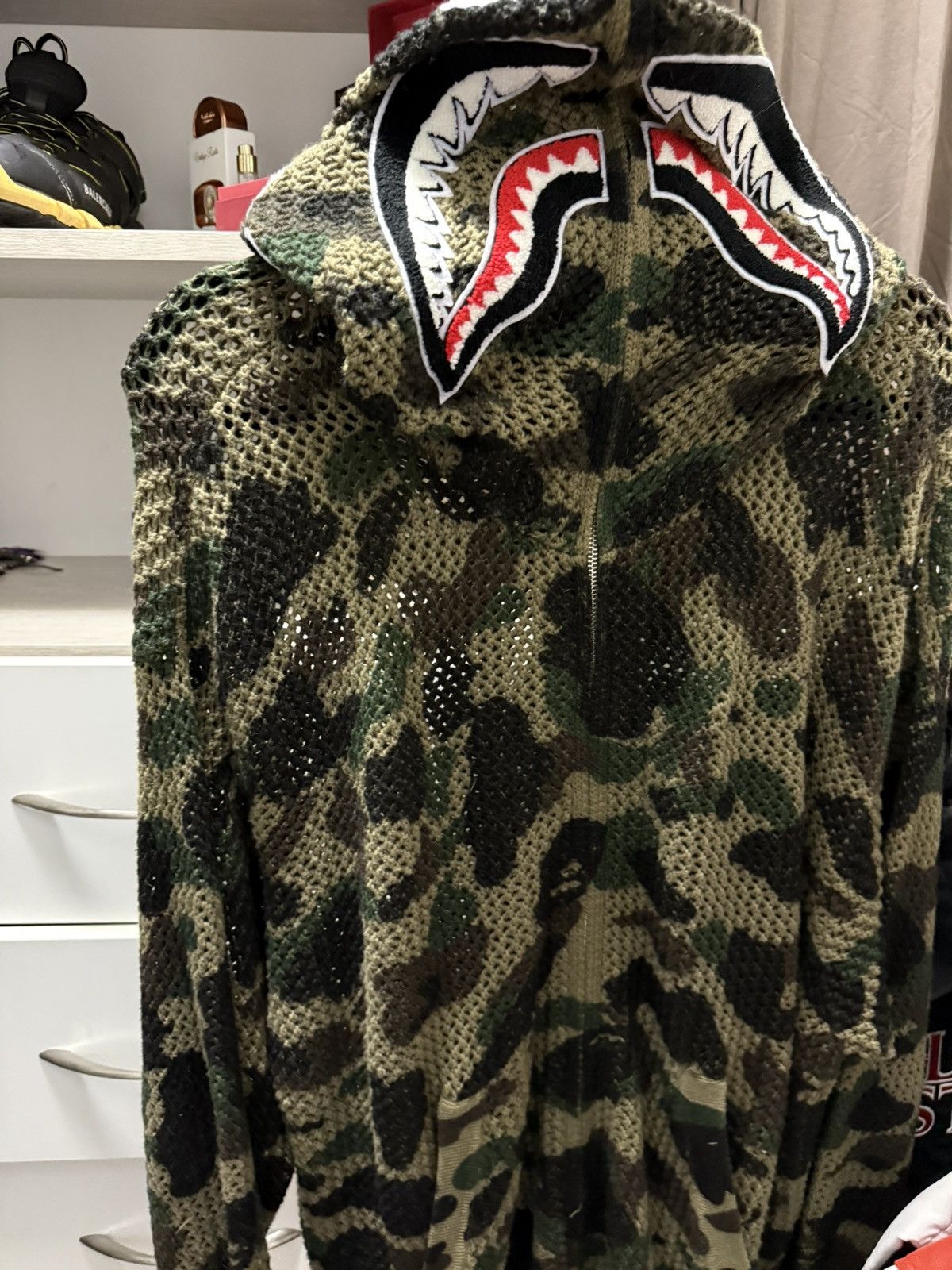 Bape Bathing Ape Crochet Knit 1st Camo BAPE Full Zip Hoodie Size US L / EU 52-54 / 3 - 2 Thumbnail