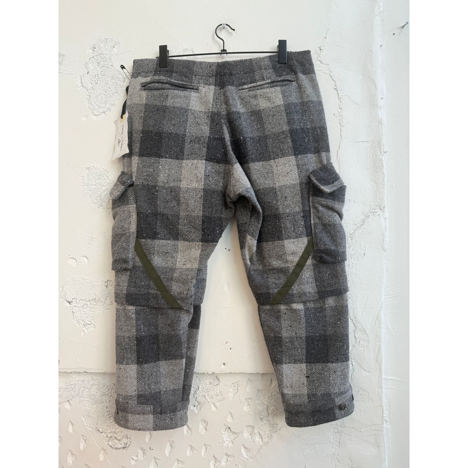 Greg Lauren Greg Lauren SAMPLE Grey Plaid Cargo Pants Size US 34 / EU 50 - 2 Thumbnail