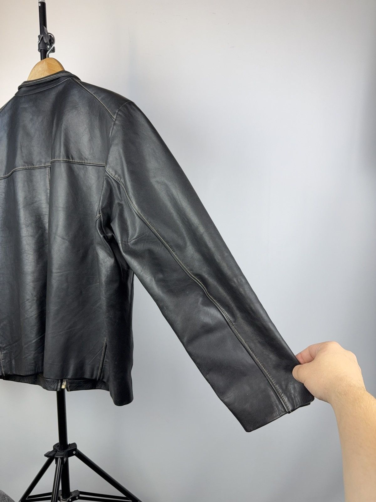 Vintage Vintage 90s Retro Luciano Biker Rock Punk Leather Jacket Size US L / EU 52-54 / 3 - 14 Thumbnail