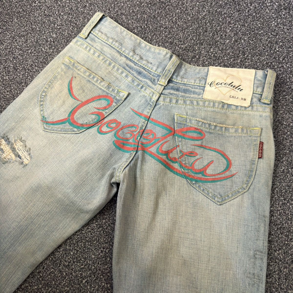 Miss Sixty 🔥🇯🇵 Japanese Flared Cocolulu Destroyed Distressed Denim Size 30" / US 8 / IT 44 - 8 Thumbnail