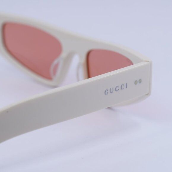 Gucci 🕶️ New Gucci GG1634S 005 Ivory/Red Sunglasses Size ONE SIZE - 10 Thumbnail