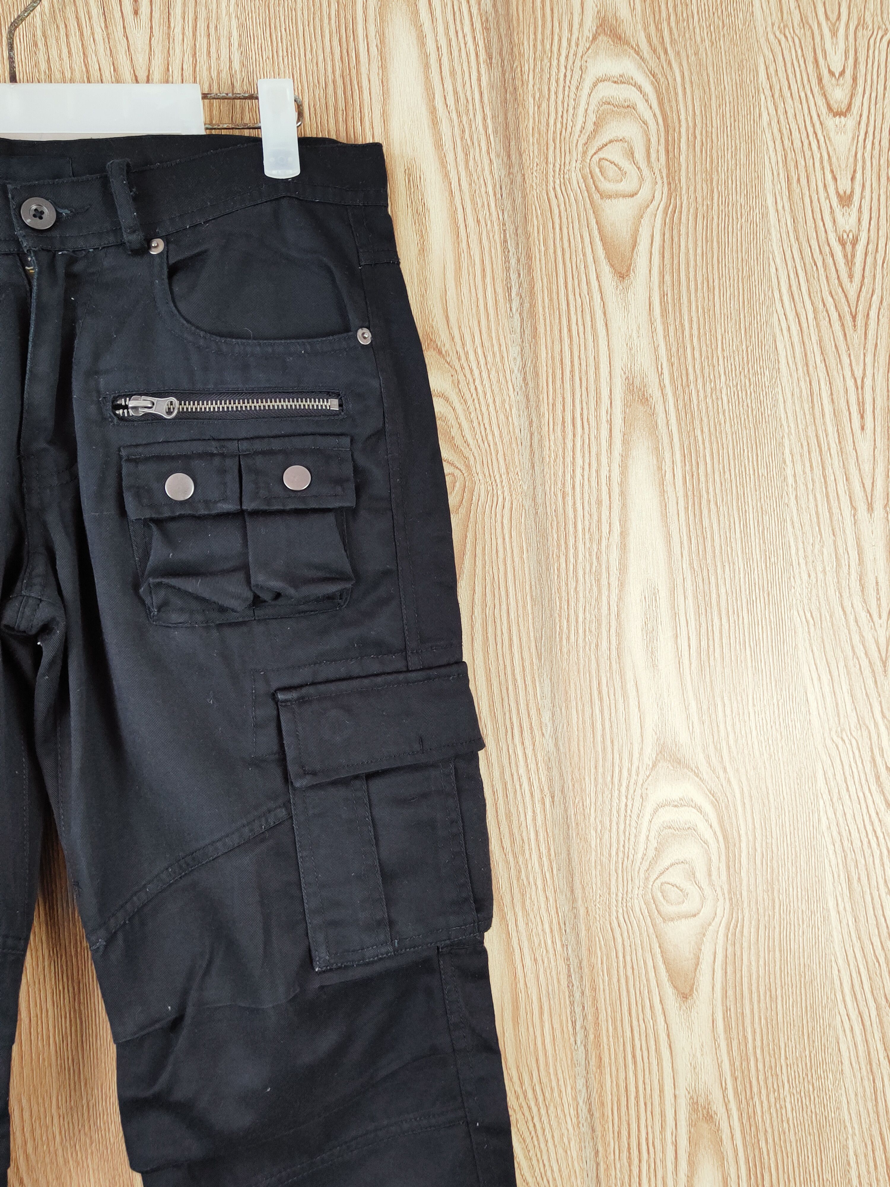 Japanese Brand D Sparlele Black Multipocket Tactical Cargo Pants #W905 Size US 31 - 5 Thumbnail
