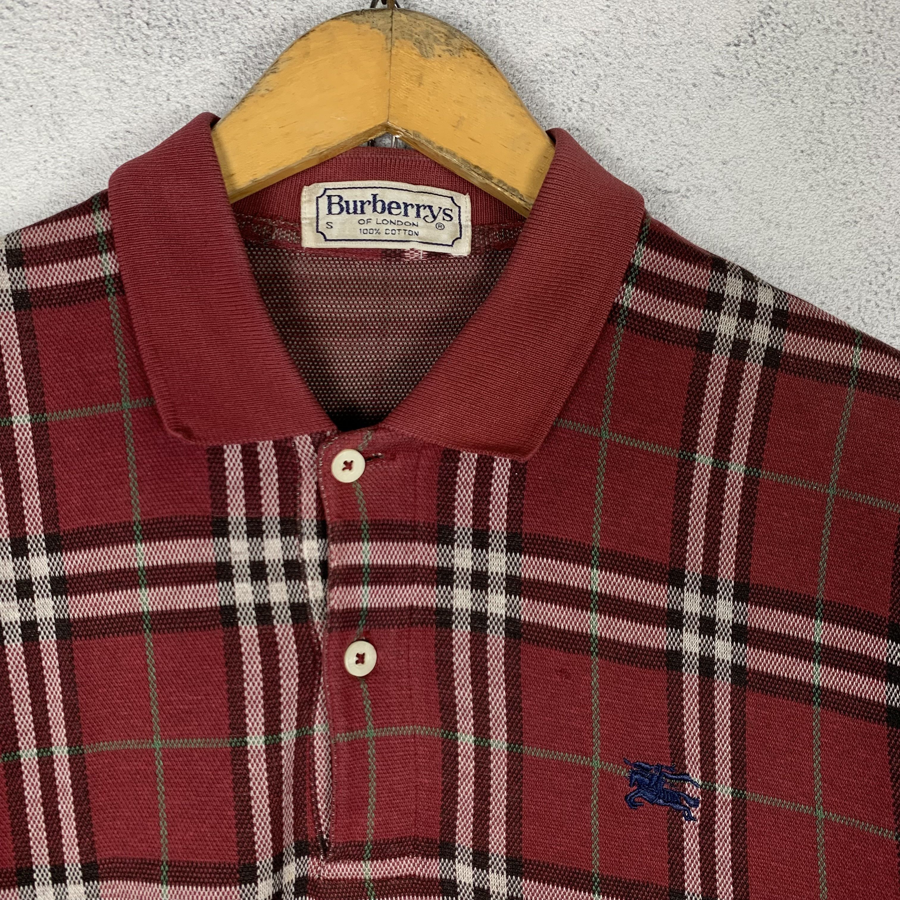 Burberry Vintage Burberry Plaid Tartan Longsleeve Tshirt Rugby Polo Size US S / EU 44-46 / 1 - 3 Thumbnail
