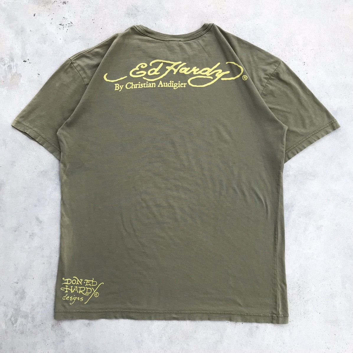 Ed Hardy Vintage 90's Ed Hardy " White Tiger Flame Icing " T-Shirt Size US L / EU 52-54 / 3 - 2 Thumbnail