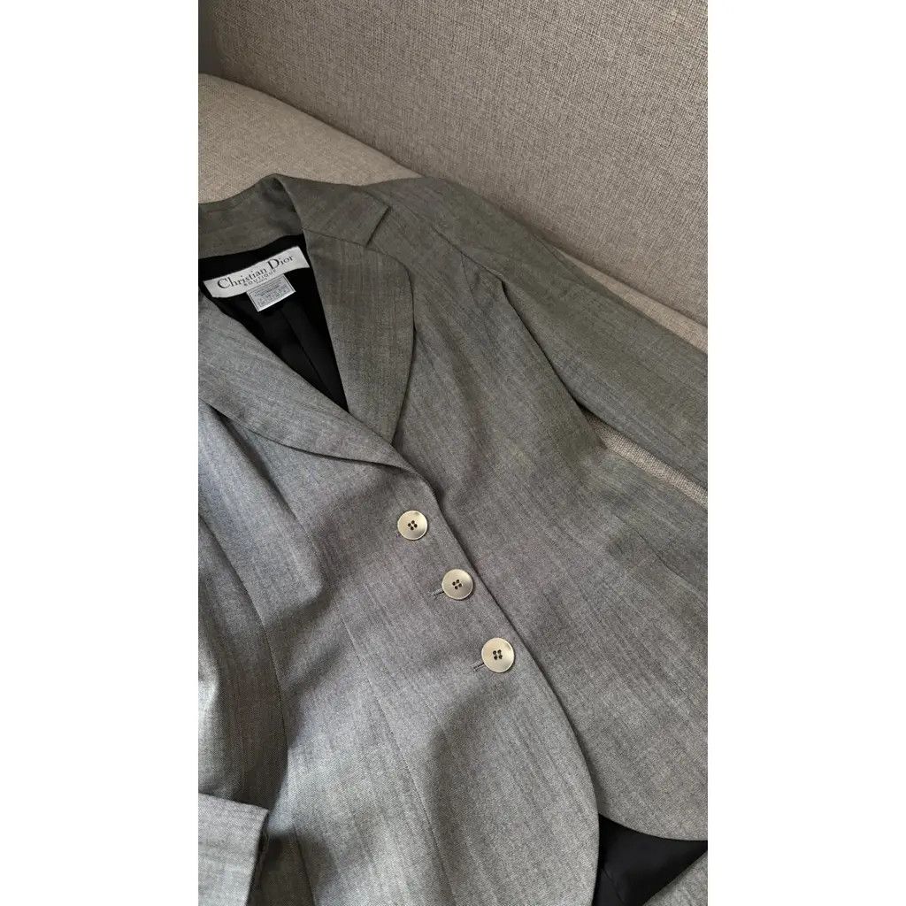 Dior Christian Dior Boutique Bar Blazer Grey Wool Size IT 44 Size M / US 6-8 / IT 42-44 - 6 Thumbnail