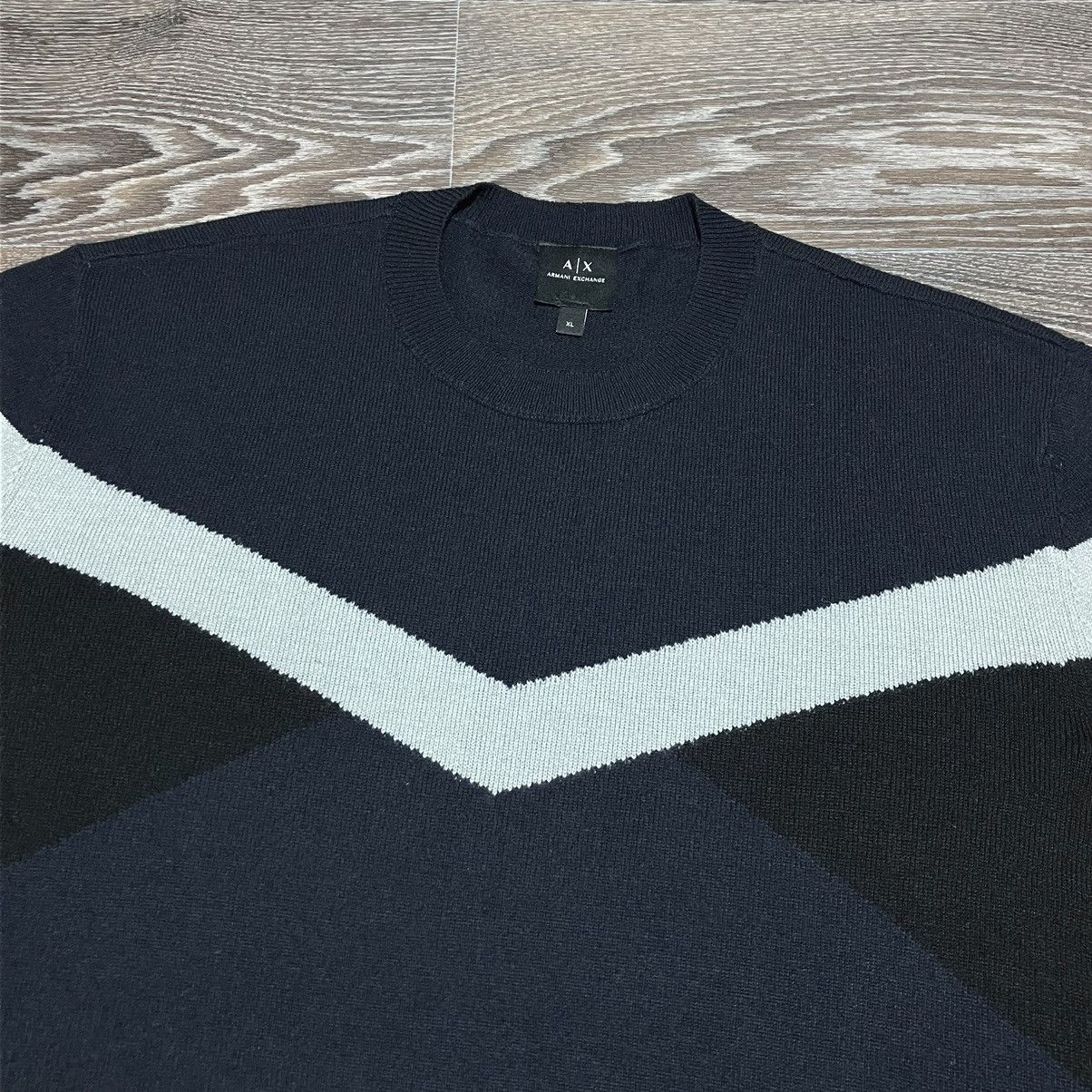Armani Exchange ARMANI EXCHANGE Abstract Color Blocking Knit Sweater Size US XL / EU 56 / 4 - 3 Thumbnail