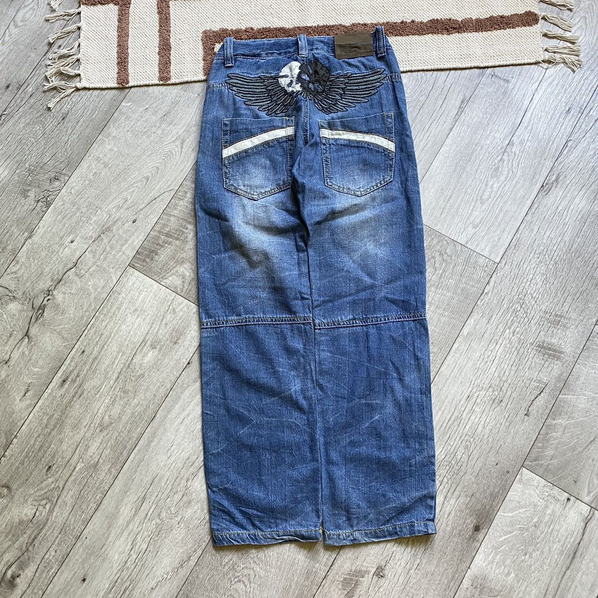 image of If Six Was Nine x Vintage Batsustudio Skull Y2K Jeans in Blue, Men's (Size 29)