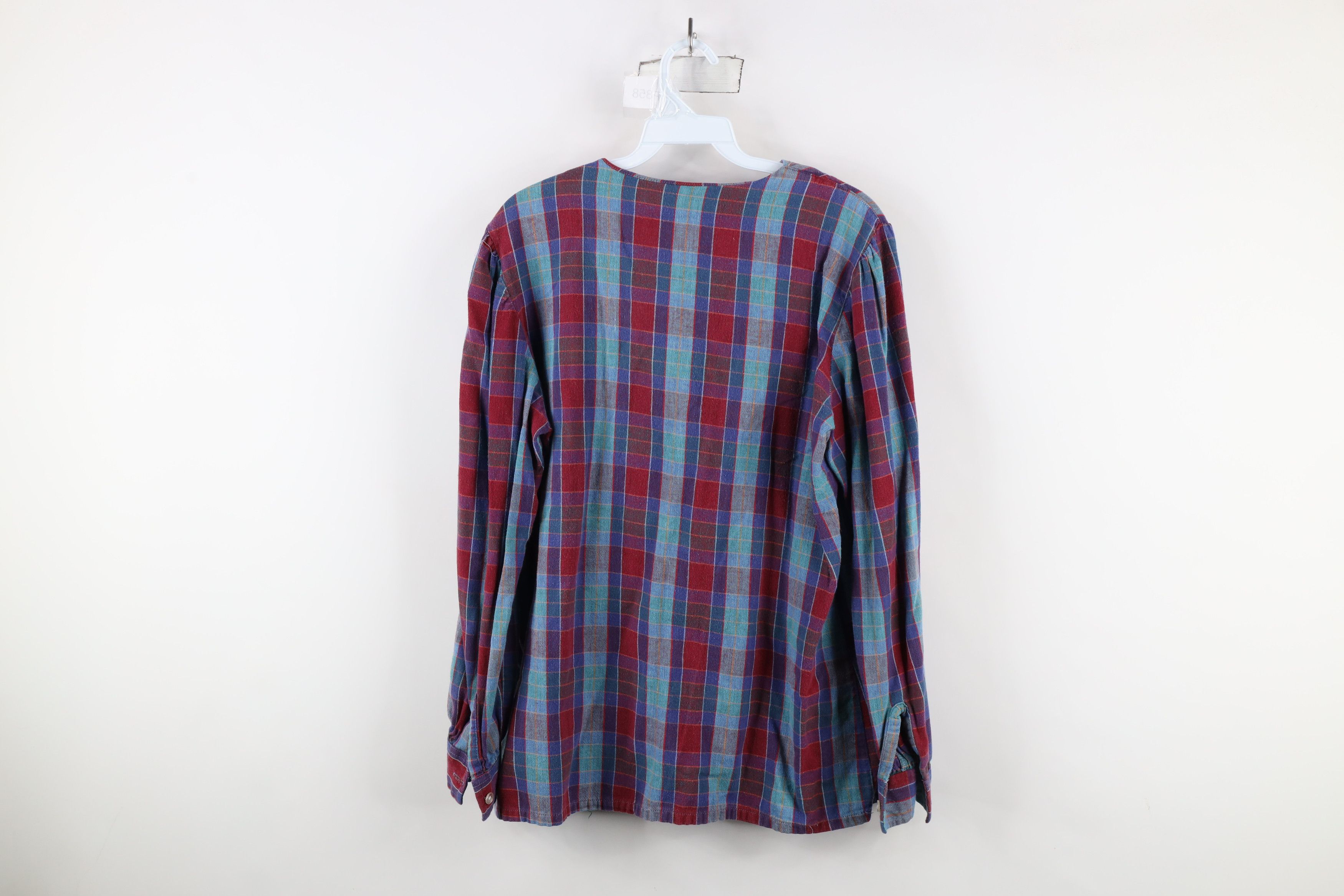 Vintage Vintage 60s 70s Streetwear Neck Flannel Pullover Shirt USA Size XXL / US 16-18 / IT 52-54 - 6 Thumbnail