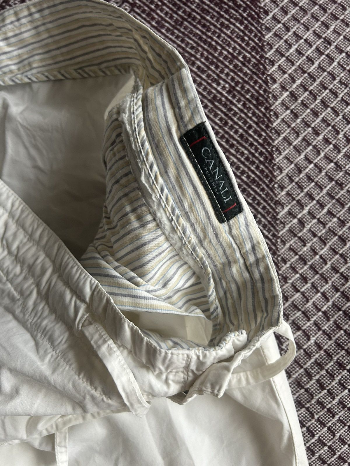 Canali Vintage Canali Sport Pants Mens White Solid Style Size 36 Size US 36 / EU 52 - 12 Thumbnail
