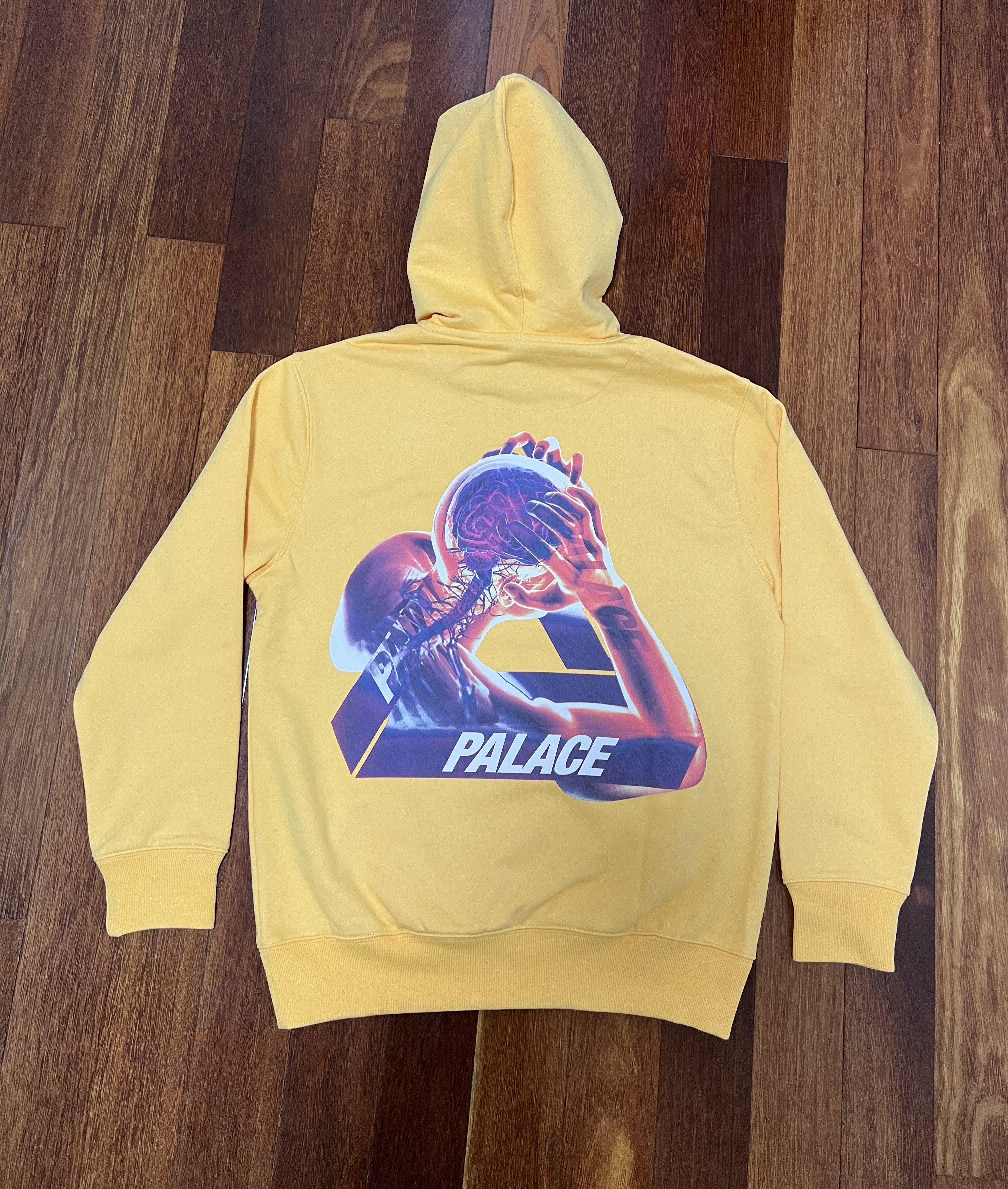 💚 2020 Palace Tri-Gaine Hoodie Yellow Medium NEW