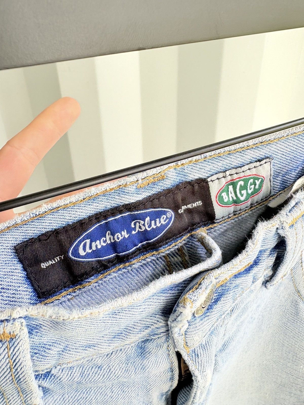 Vintage Vintage Distressed Repaired Denim Thrashed ERD Grunge Size US 31 - 7 Thumbnail