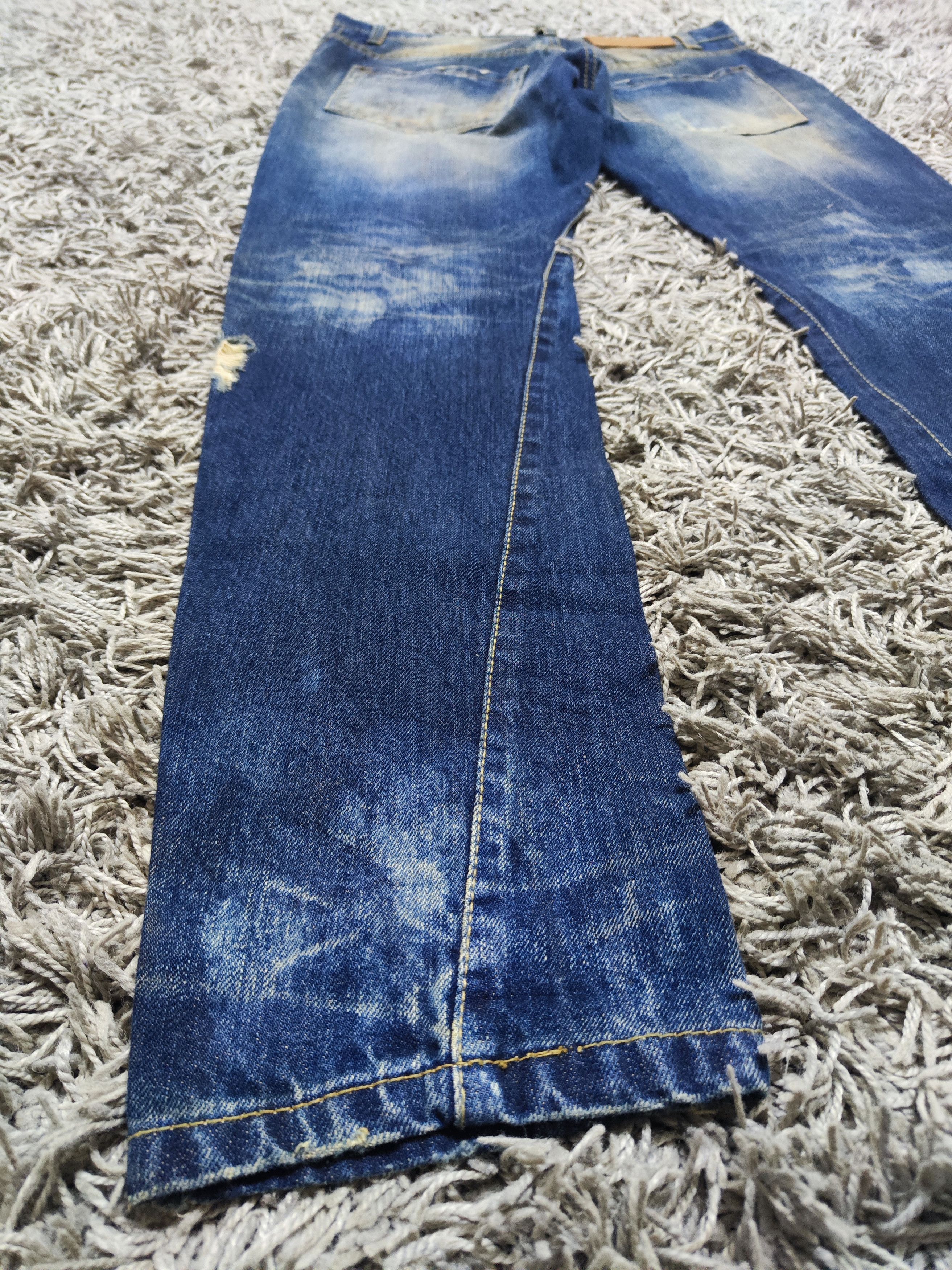 Hysteric Glamour × Japanese Brand × Vintage Twist Leg REGULAR STRAIGHT Ripped Paul Denim Size US 32 / EU 48 - 15 Thumbnail