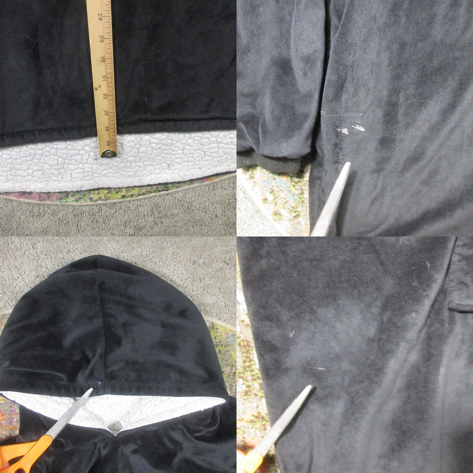 Vintage Cozy Comfort Company Hoodie Adults One Size Black Sherpa Lined Oversized Blanket Fleece Pockets Hooded Logo Embroidered Size ONE SIZE - 8 Thumbnail
