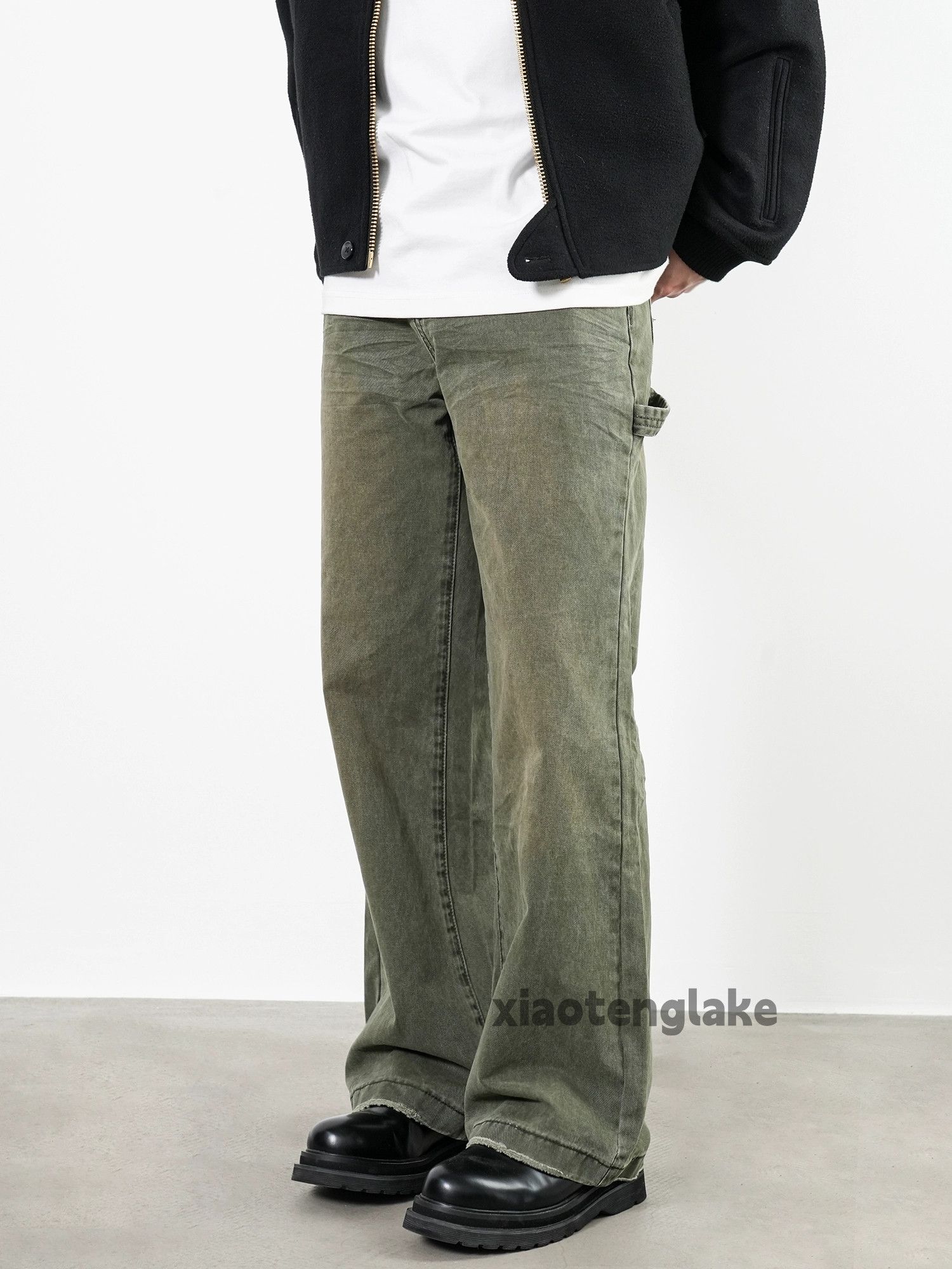 Jean × Vintage washed faded skate hiphop loose baggy carpenter jeans Size US 32 / EU 48 - 3 Thumbnail