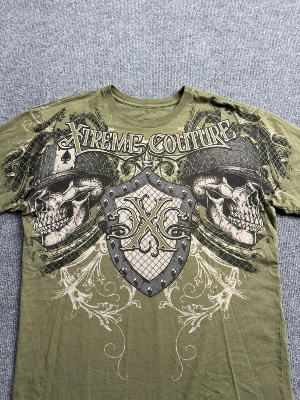 Other Y2K Xtreme Couture Affliction Green T-Shirt Mens L Size US L / EU 52-54 / 3 - 1 Thumbnail