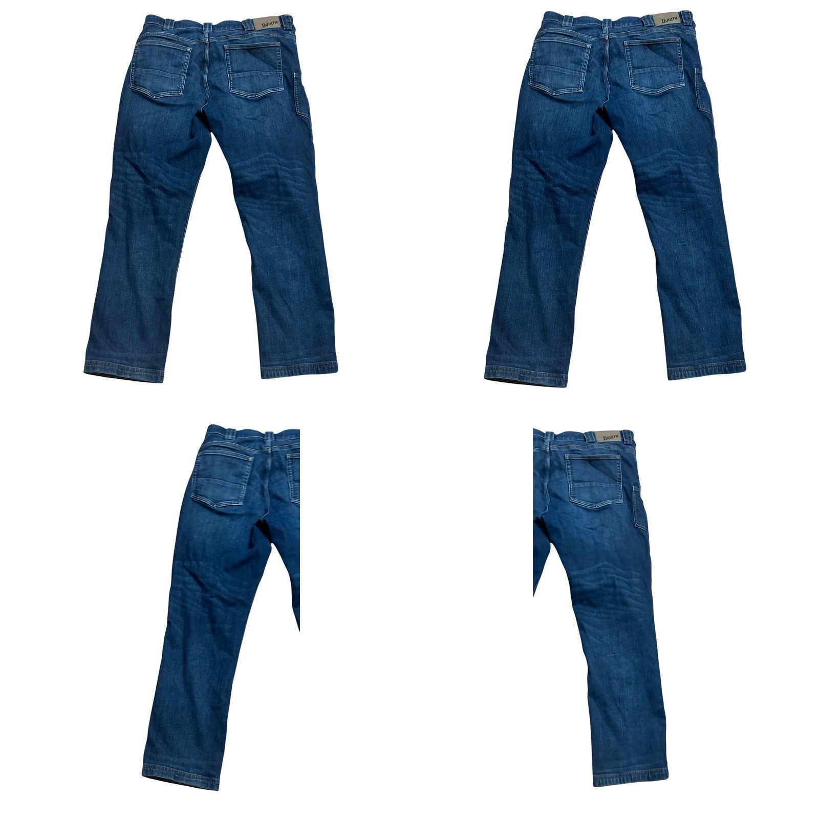 Duluth Trading Company Duluth Ballroom Double Flex Jeans 38x32 Regular Men's Denim 5-Pocket Blue Cotton Swing Cowboy Western USA 1980s–2020s Size US 38 / EU 54 - 8 Thumbnail