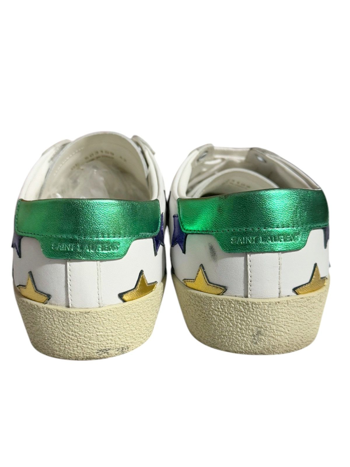 Saint Laurent Paris Court SL06 Rainbow Star Leather Sneaker Size US 9 / EU 42 - 4 Thumbnail