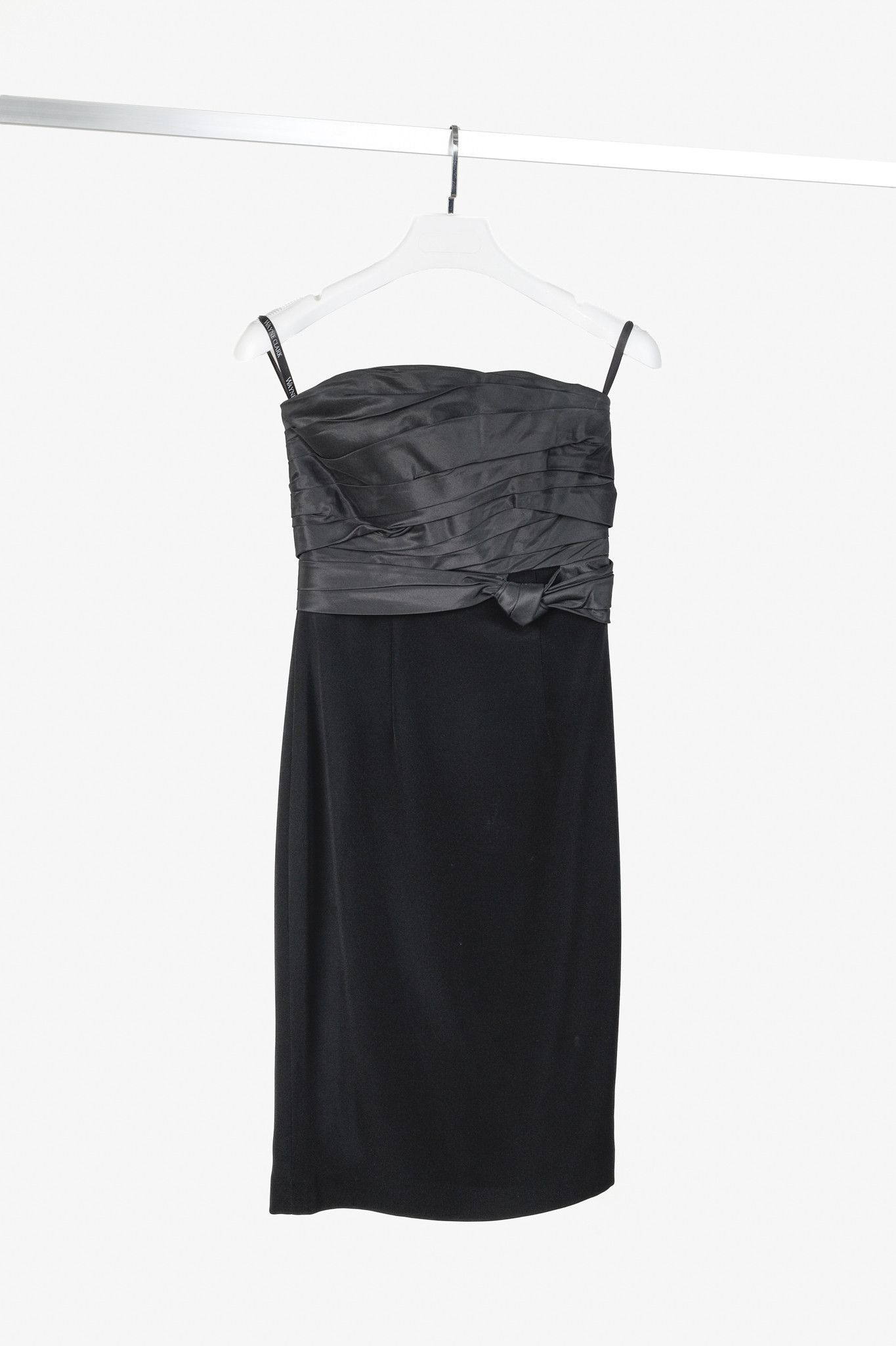 Other Wayne Clark Black Taffeta and Crepe Strapless Dress Size S / US 4 / IT 40 - 1 Thumbnail