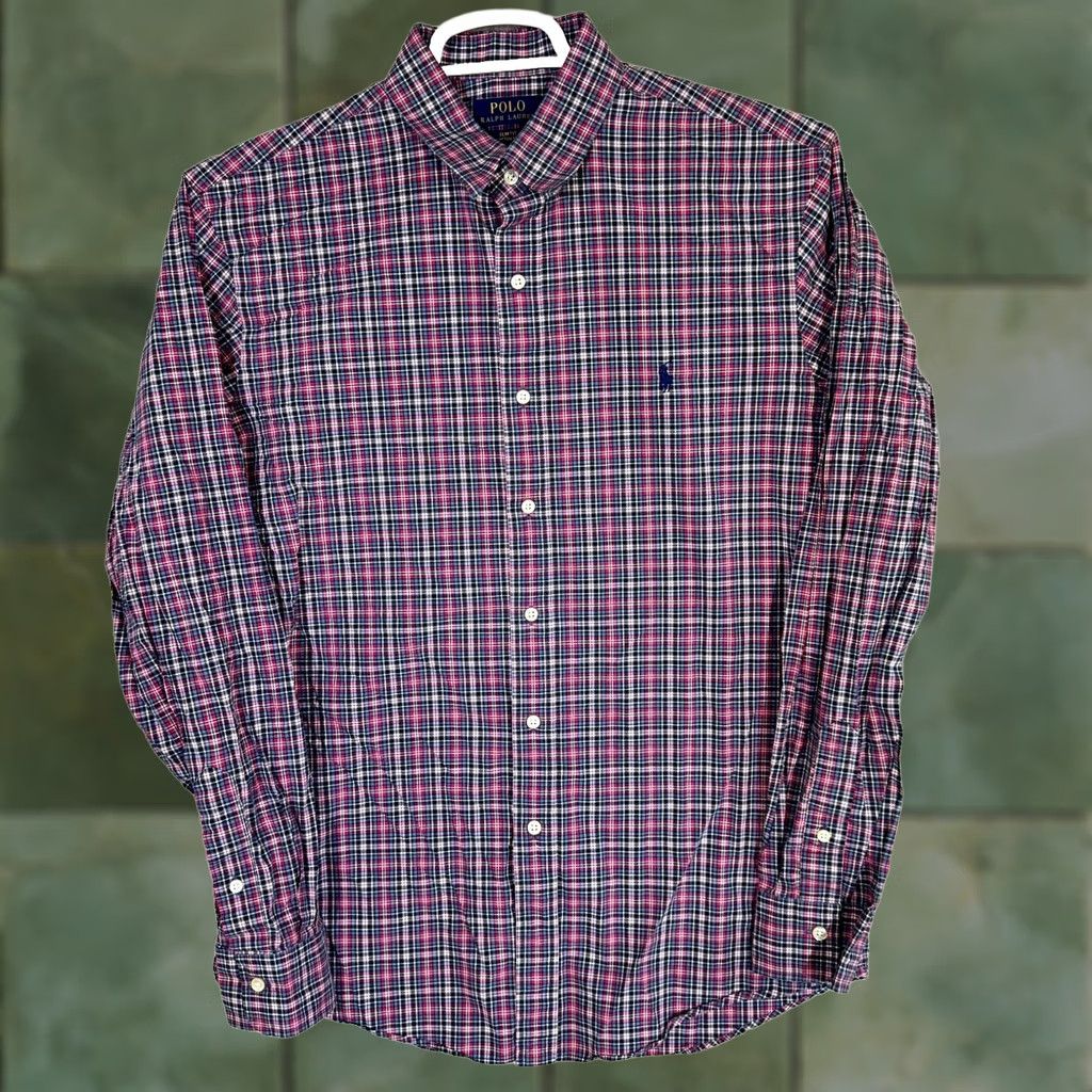 Polo Ralph Lauren Polo Ralph Lauren Men’s Slim Fit Button-Up Shirt Large Multi Plaid 100% Cotton Stretch Size US L / EU 52-54 / 3 - 1 Thumbnail