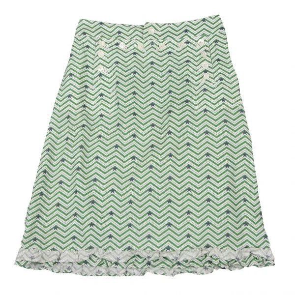 Comme des Garcons Comme des Garcons size M Green Retro Geometric Design Sens Size 22" - 2 Thumbnail