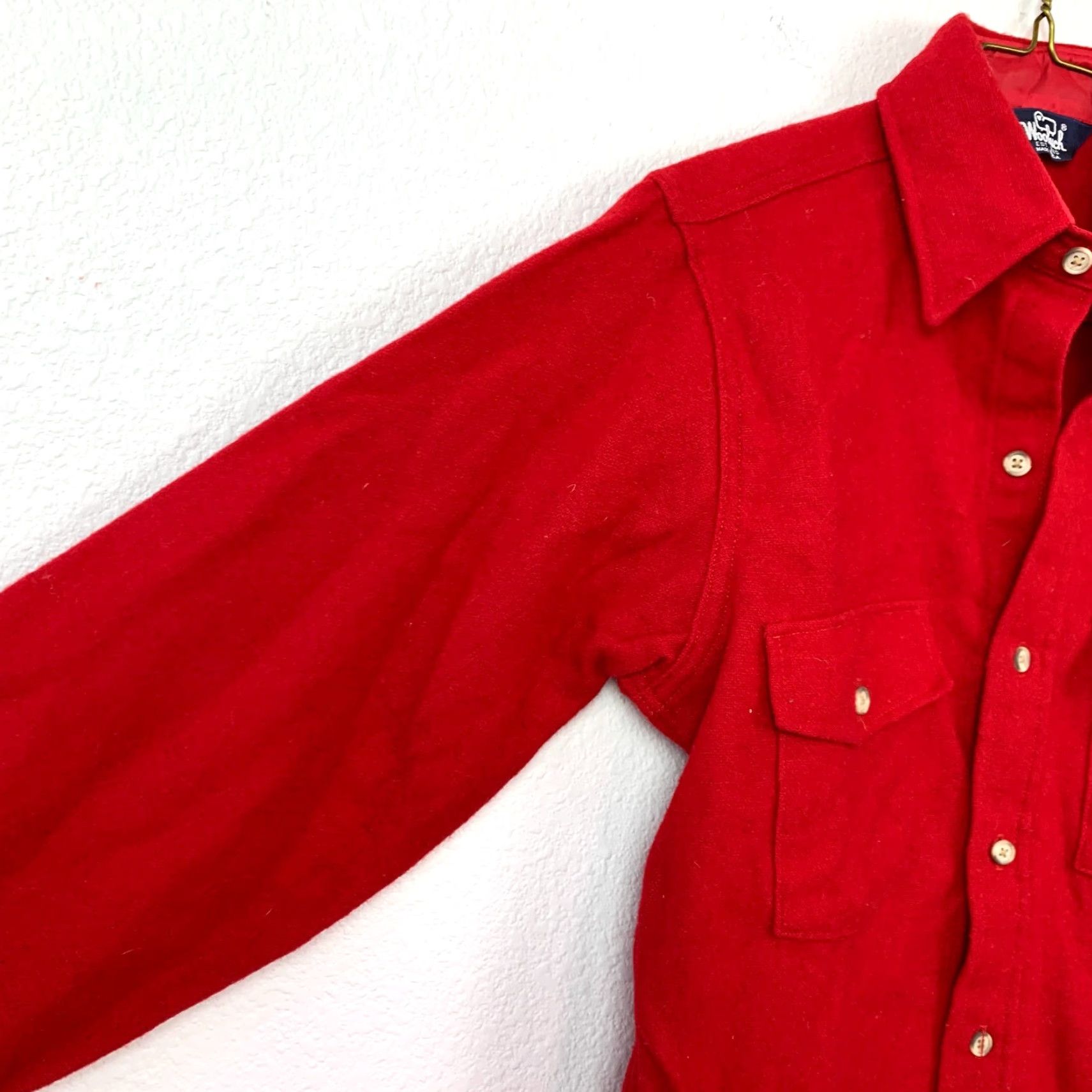 Vintage VINTAGE Woolrich Red Wool Blend Button Up Shirt Mens Small MalMade In USA Size US S / EU 44-46 / 1 - 2 Thumbnail