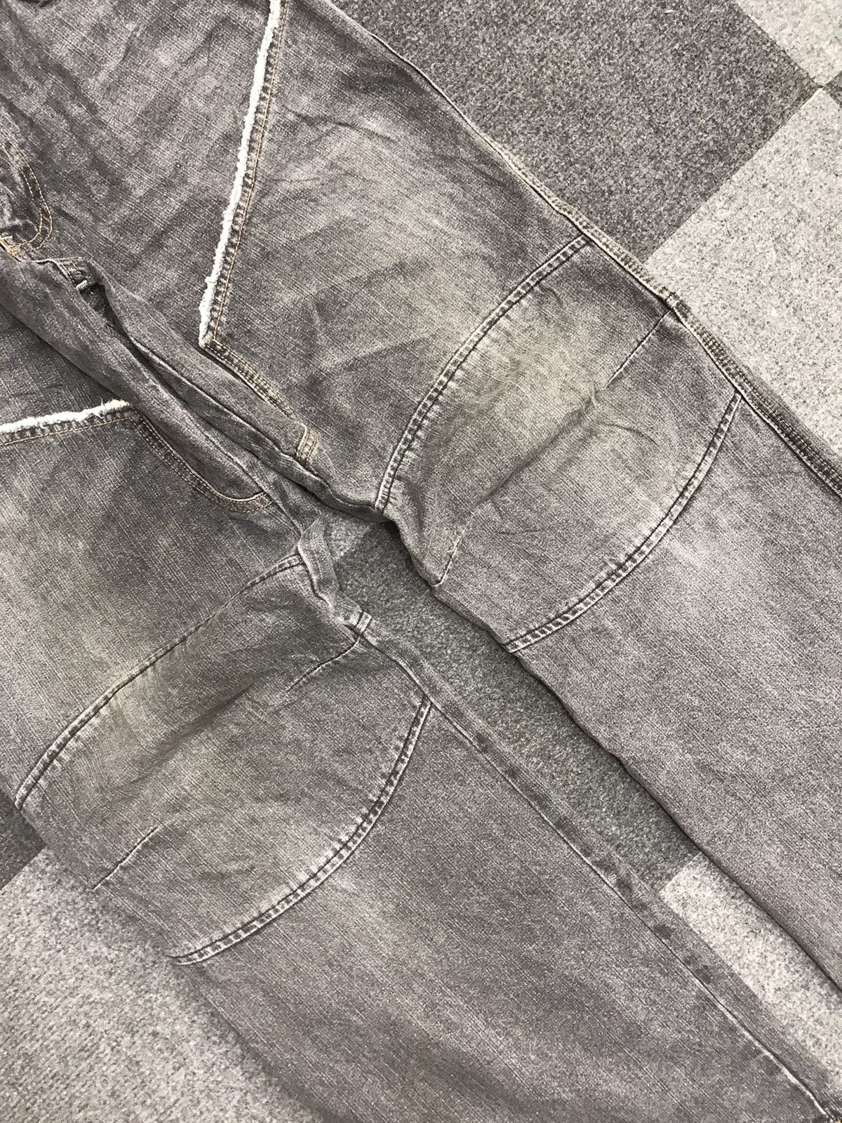 Japanese Brand DOUBLE EDGE Double Knee Baggy Light Jeans Size US 30 / EU 46 - 3 Thumbnail