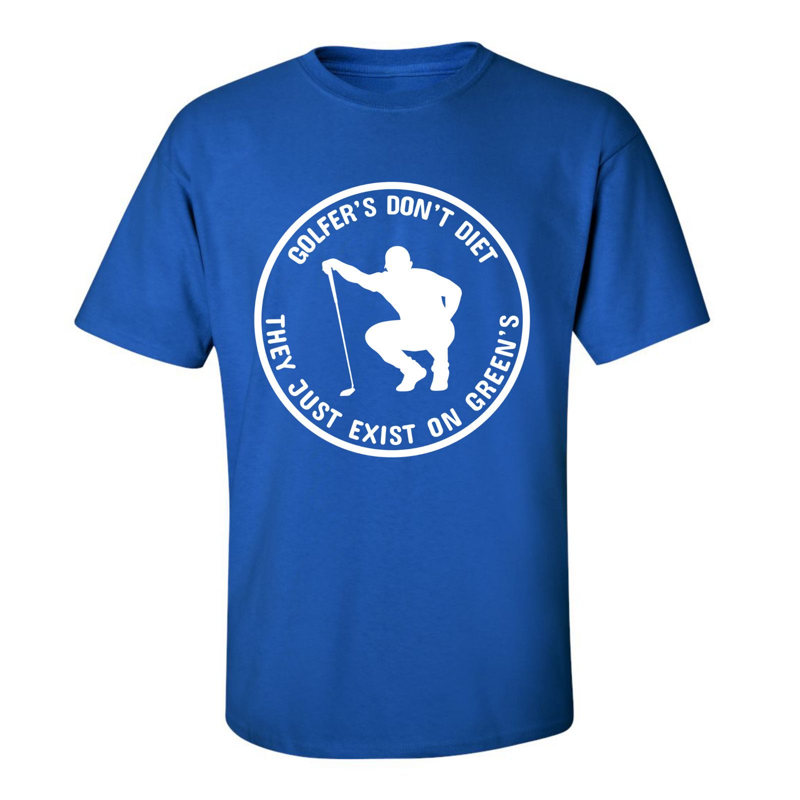 Gildan Golfers Don't Diet Greens Funny Man Golfer Kneeling T-Shirt Size US L / EU 52-54 / 3 - 17 Thumbnail