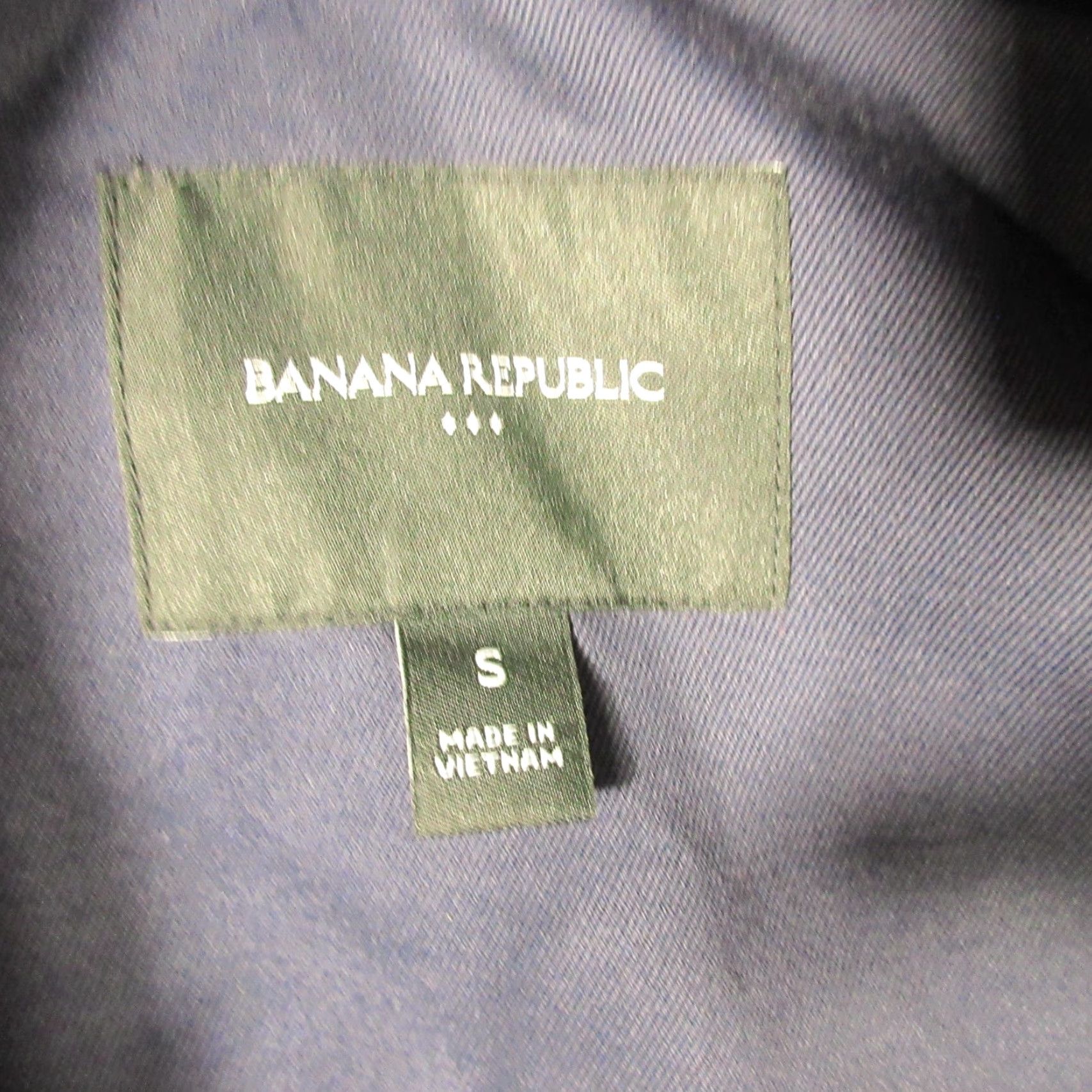 Banana Republic Banana Republic Blazer Jacket Womens Navy Cotton Canvas Short Sleeve Button Pockets City Classic Preppy Regular EUC Fall Winter Spring Size S / US 4 / IT 40 - 3 Thumbnail