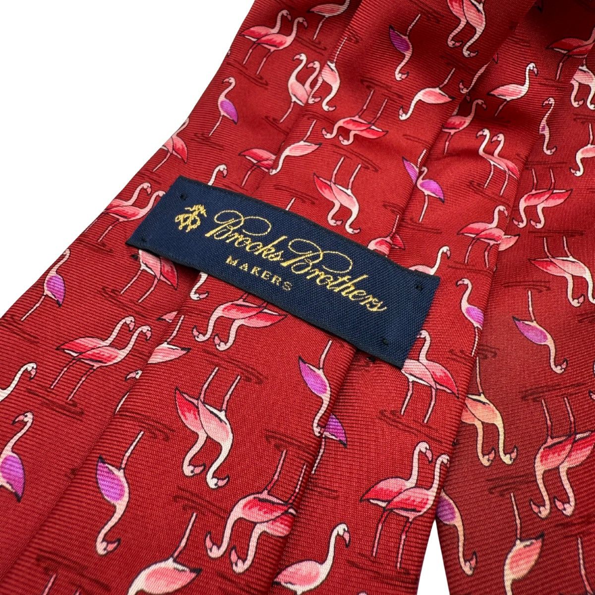 Brooks Brothers Brooks Brothers Silk Tie, Red Flamingo Print, Made in USA Size ONE SIZE - 6 Thumbnail