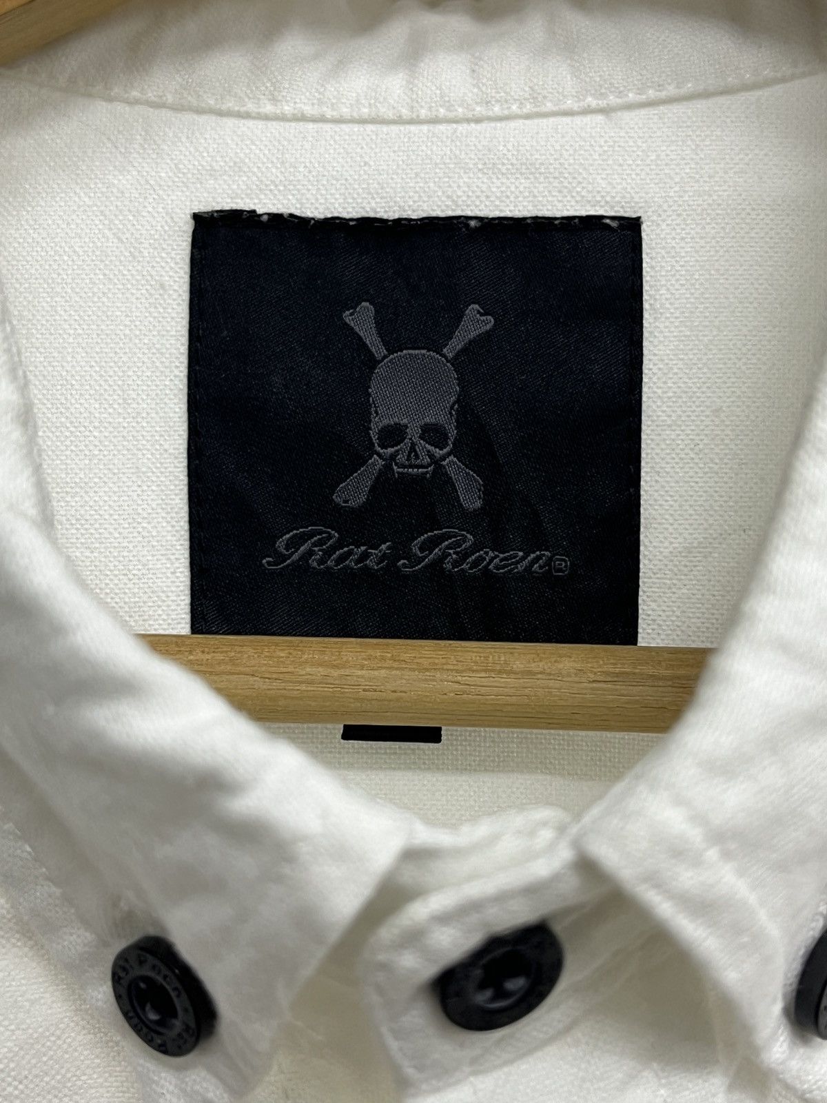 Mastermind Japan × Roen ROEN MASTERMIND Japan Swarovski Skull Logo B/D Shirt Size US L / EU 52-54 / 3 - 19 Thumbnail