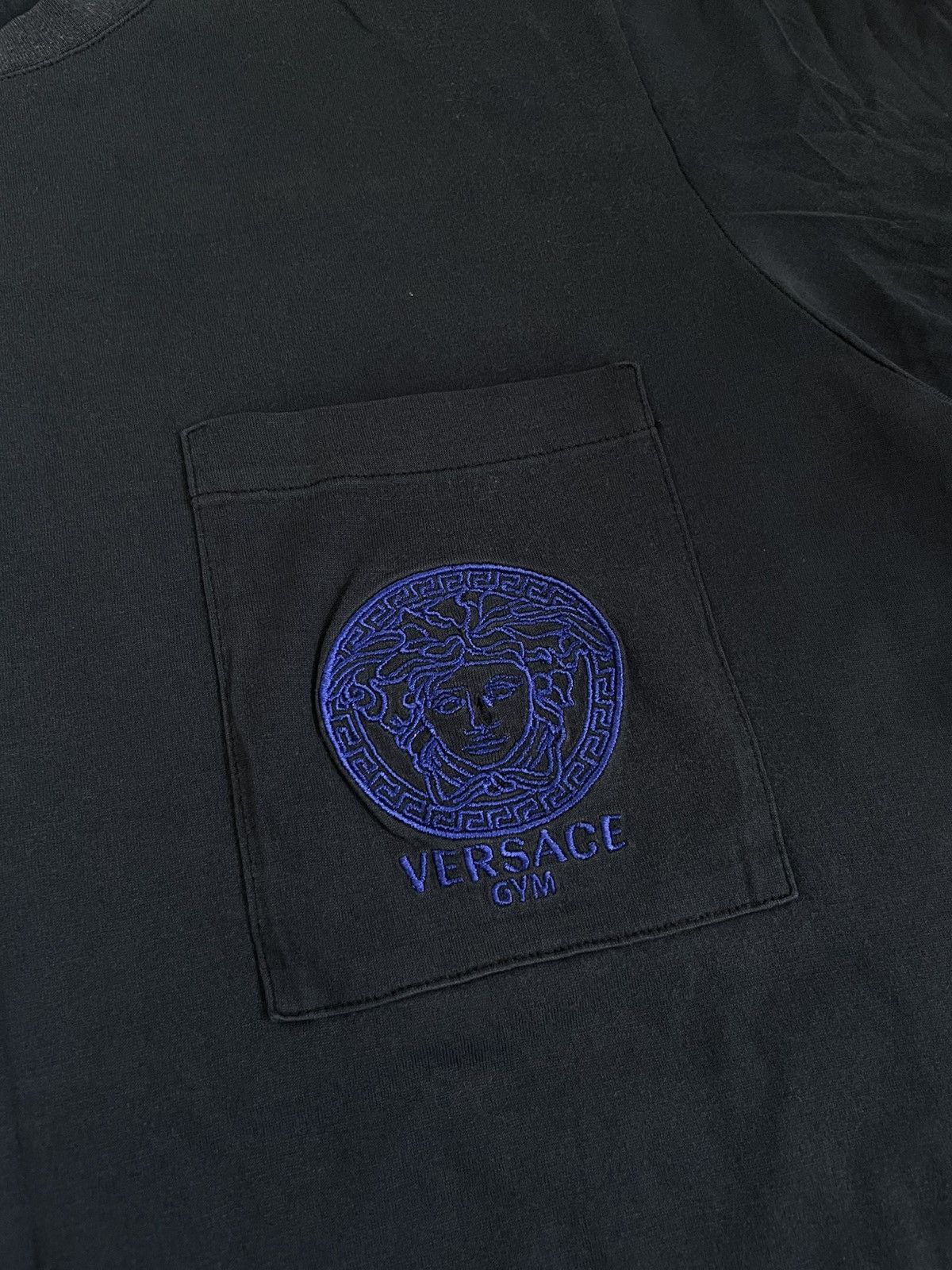 Versace × Vintage Vintage Versace Underwear Gym T-shirt With Blue Logo Y2k Size US S / EU 44-46 / 1 - 6 Thumbnail