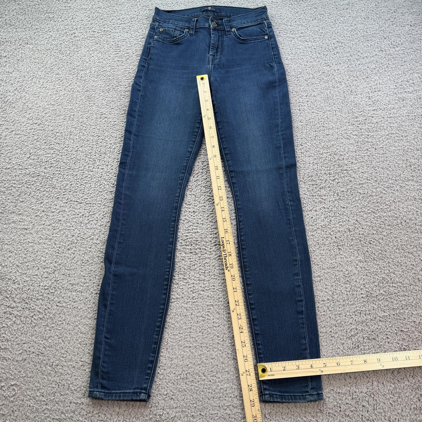 7 For All Mankind 7 For All Mankind Gwenivere Skinny Jeans Womens 24 Blue Size 24" / US 00 / IT 34 - 4 Thumbnail