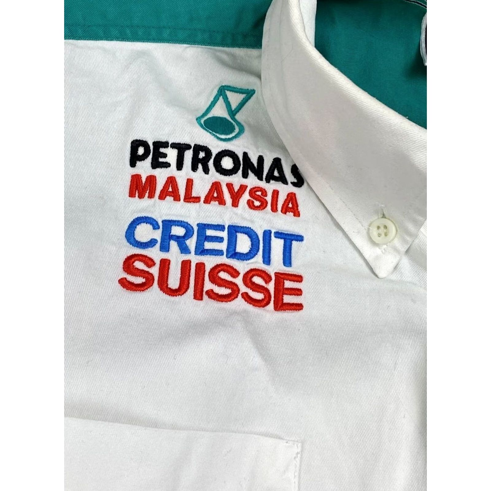 Puma VINTAGE Puma Shirt Men Size M White Short Sleeve Collared Cotton Big Logo Logo Sauber Petronas Team Red Bull Buttons Mens Size US M / EU 48-50 / 2 - 3 Thumbnail