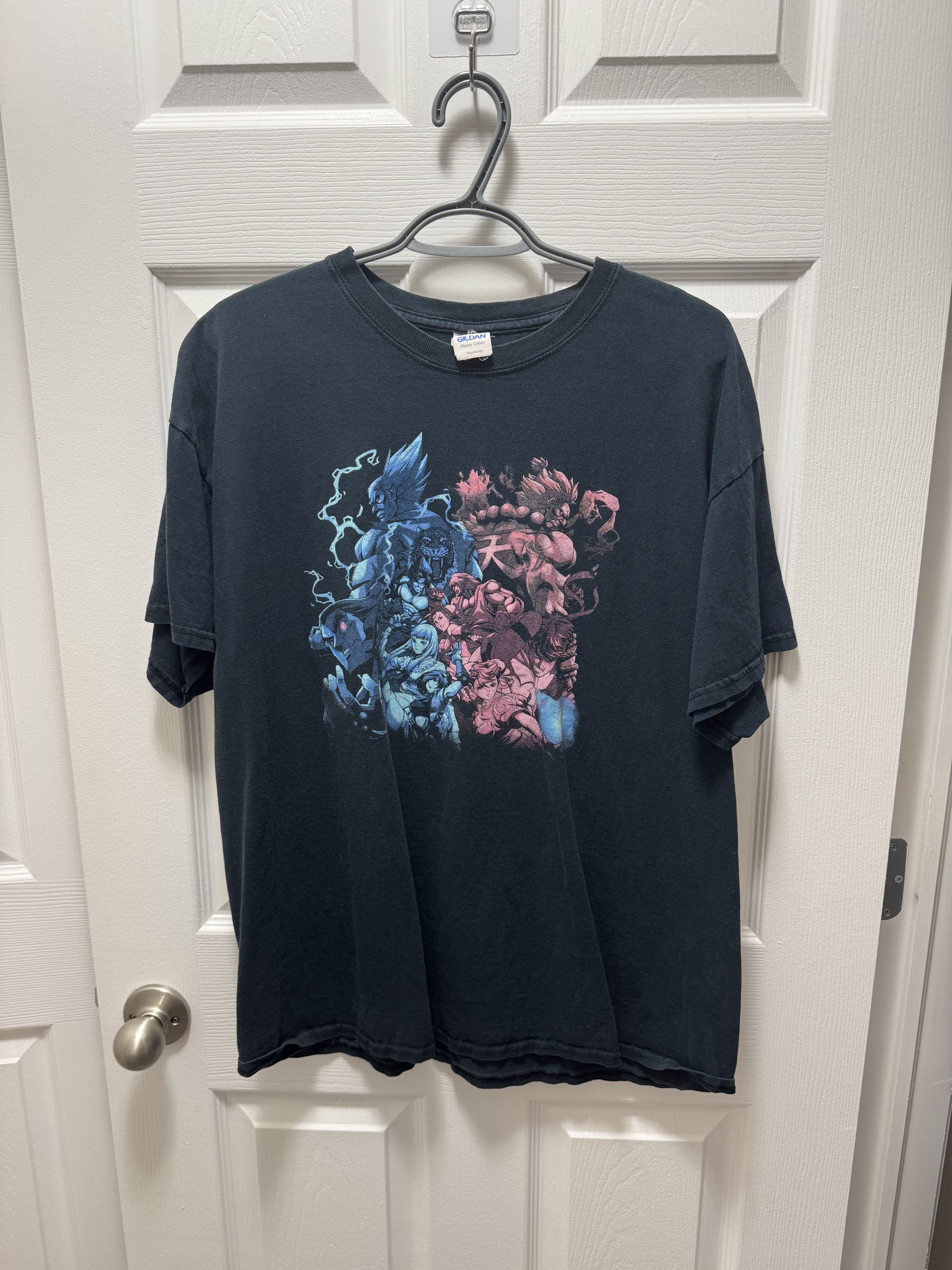 Gildan × Japanese Brand × Vintage Gildan Heavy Cotton Japanese Anime Blue Pink Vintage Size US XL / EU 56 / 4 - 1 Thumbnail