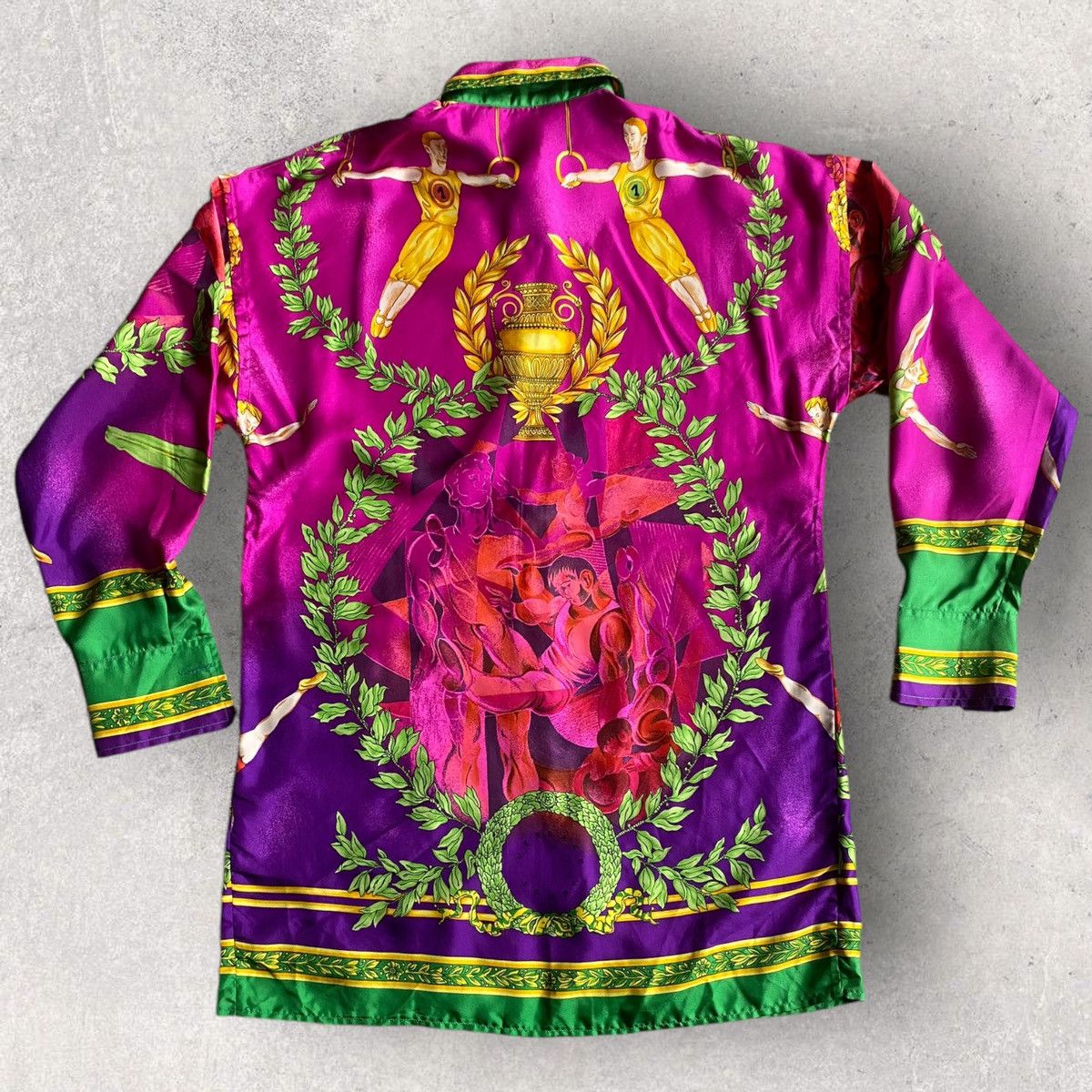 Versace Vintage Silk Versace Sport Gymnastic Oversize Shirt Size XS / US 0-2 / IT 36-38 - 5 Thumbnail