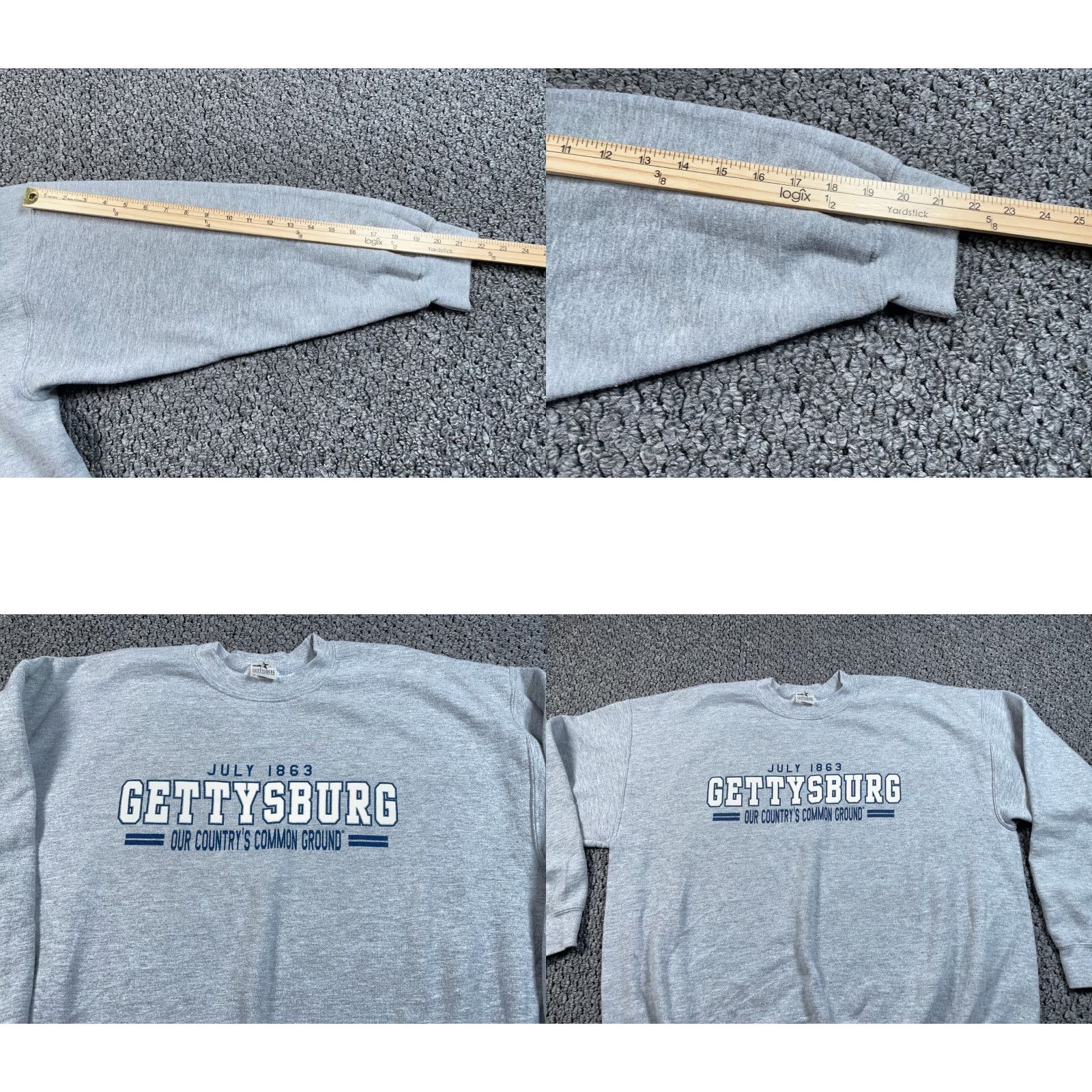Vintage Gettysburg National Park Sweatshirt XL Gray Crewneck 50-50 Blend Military Size US XL / EU 56 / 4 - 8 Thumbnail