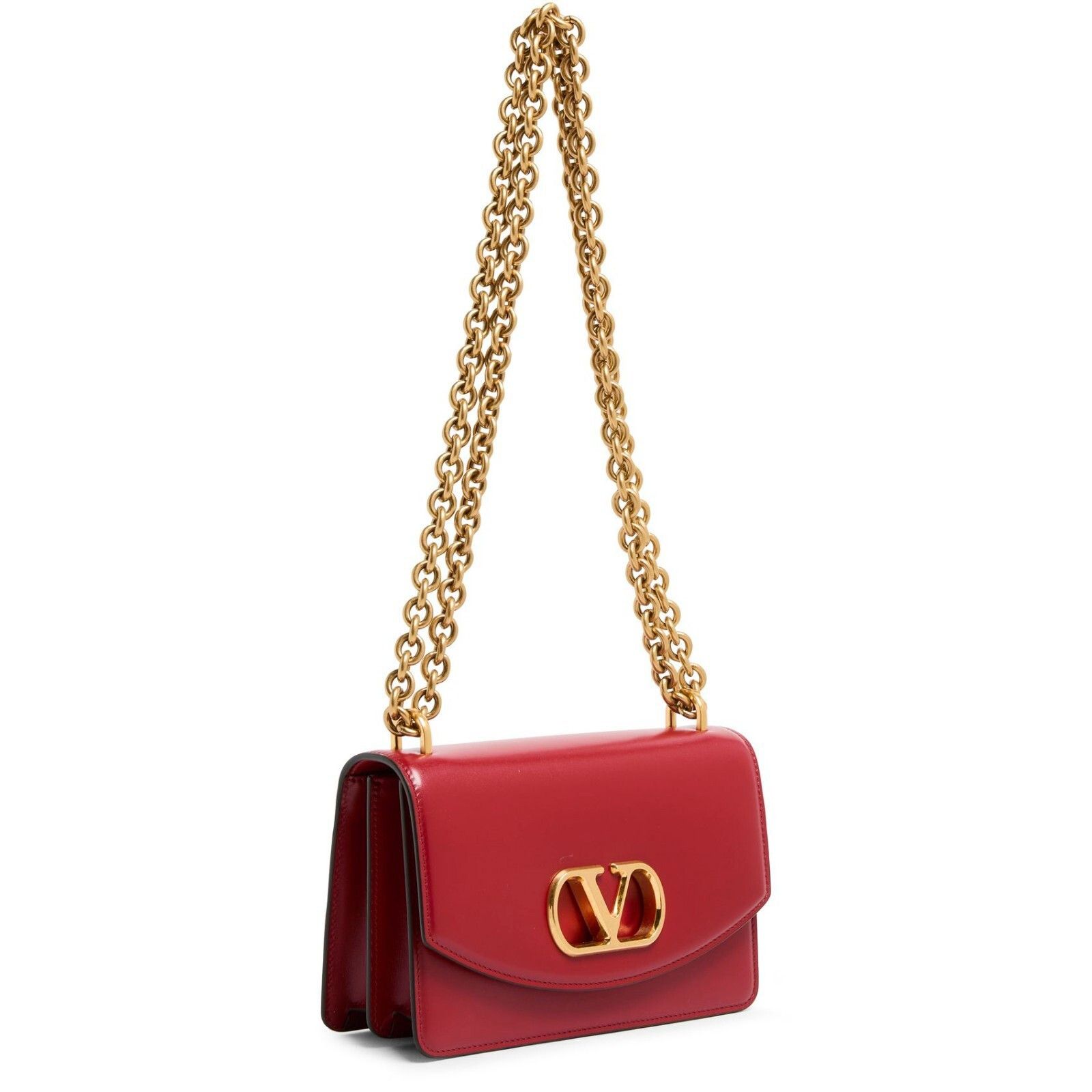 Valentino VALENTINO GARAVANI Vain Small $4100 Red Shiny Leather Should Size ONE SIZE - 2 Thumbnail