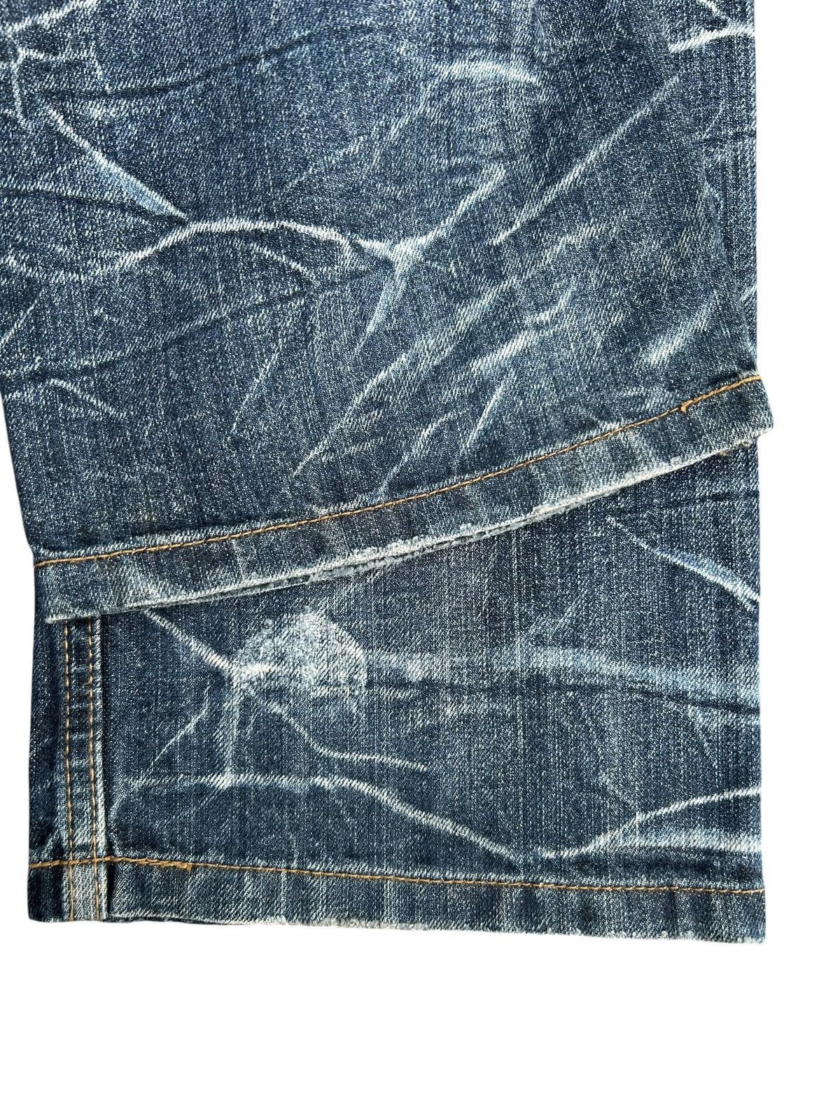 Kapital Nylaus Double Waist Japanese Punk Distressed Denim Jeans Size US 32 / EU 48 - 14 Thumbnail