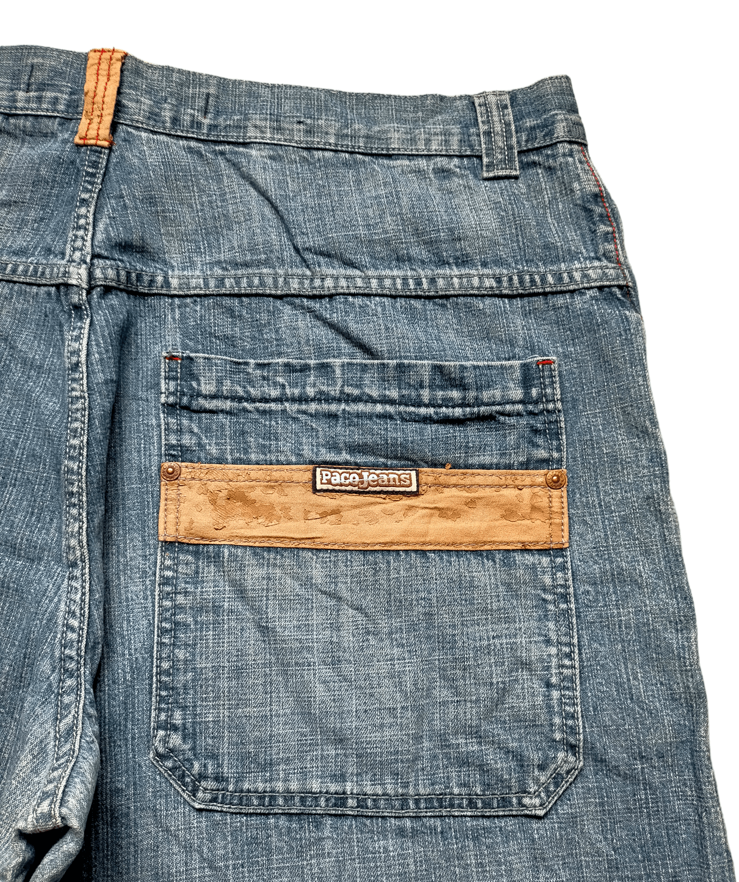 Japanese Brand Paco Jeans Patchwork Embroidered Baggy Jeans Size US 37 - 11 Thumbnail