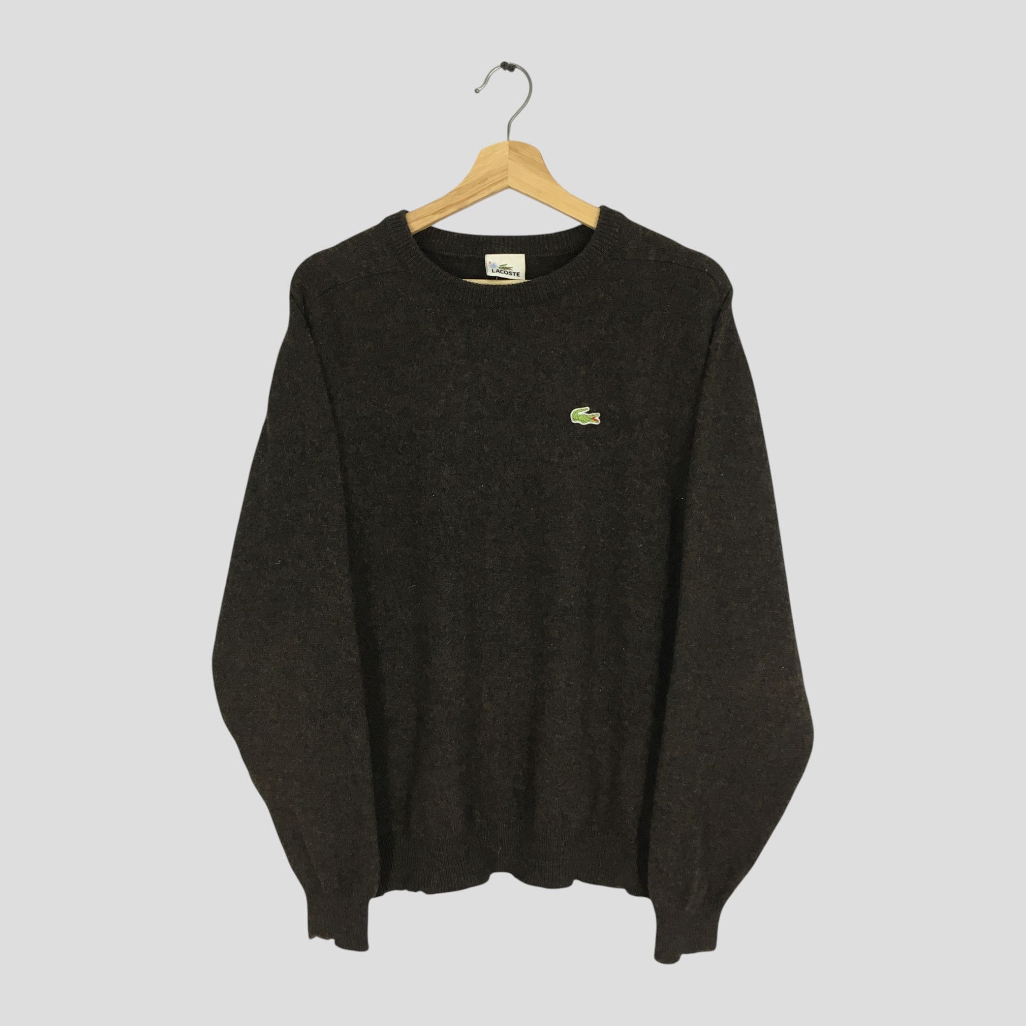 Lacoste Vintage Lacoste Cable Knitted Wool Sweater Size US M / EU 48-50 / 2 - 1 Thumbnail